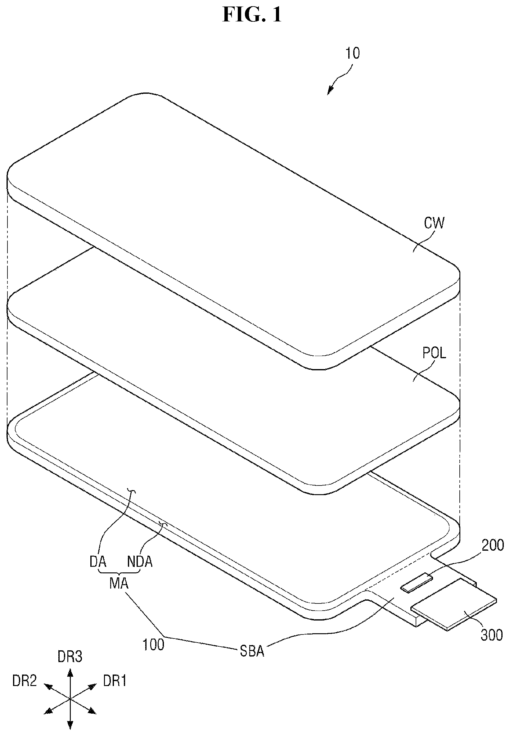 Patent US12329021 Figure 1 – Polarizing plate and display device including the same