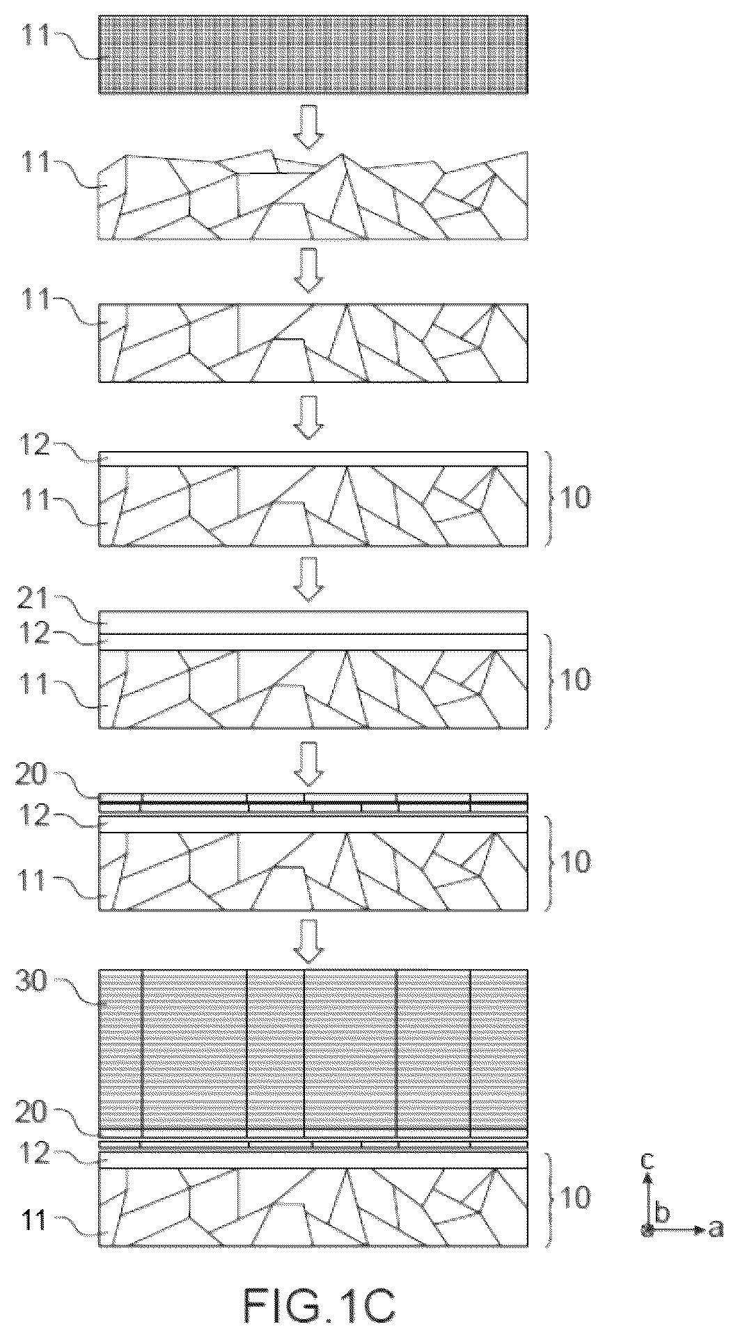 Patent US12329032 Figure 2 – Method for manufacturing a layer of textured aluminum nitride