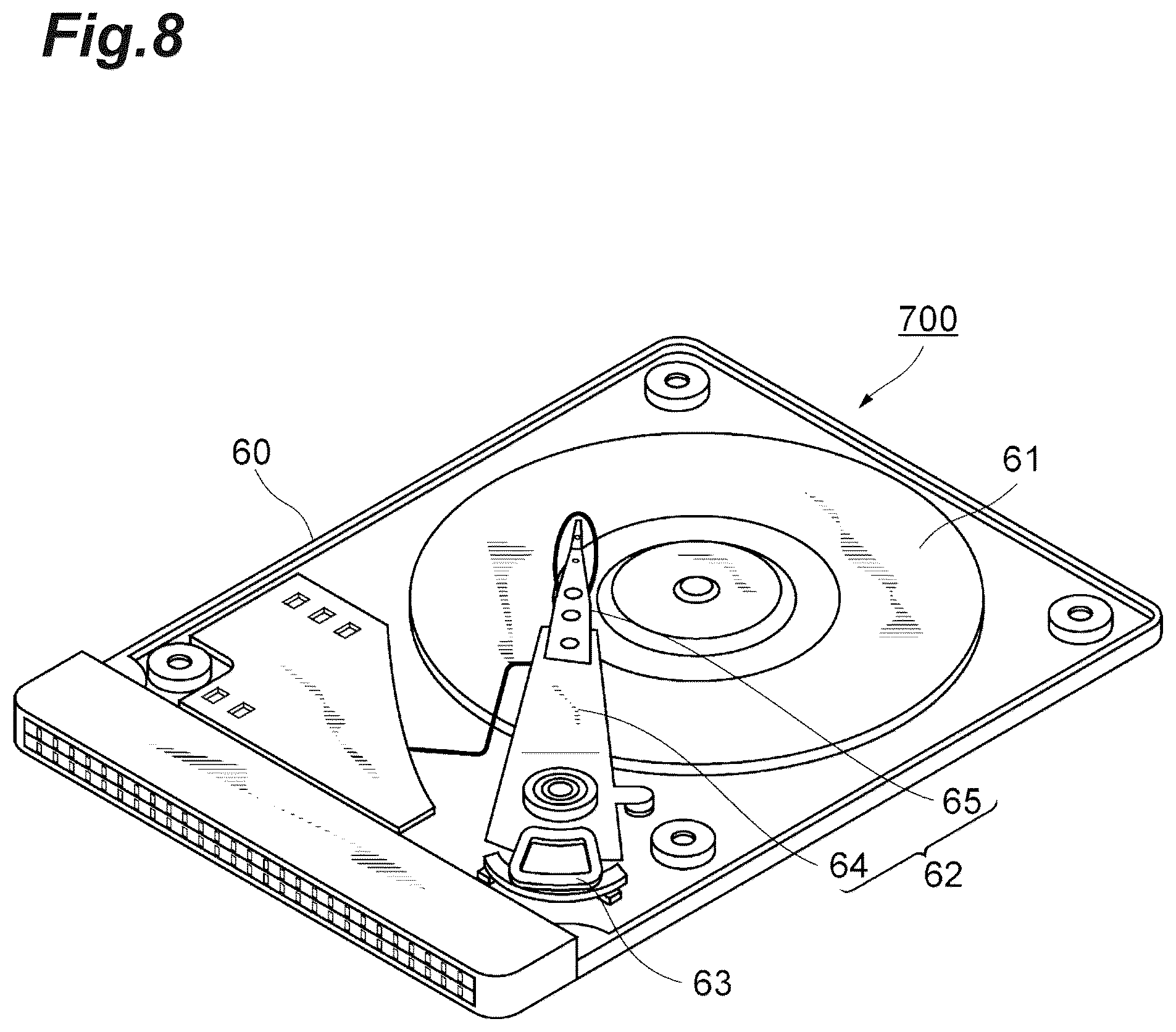 Patent US12329036 Figure 8 – Dielectric thin film, dielectric thin film element, piezoelectric actuator, piezoelectric sensor, head assembly, head stack assembly, hard disk drive, printer head and inkjet printer device
