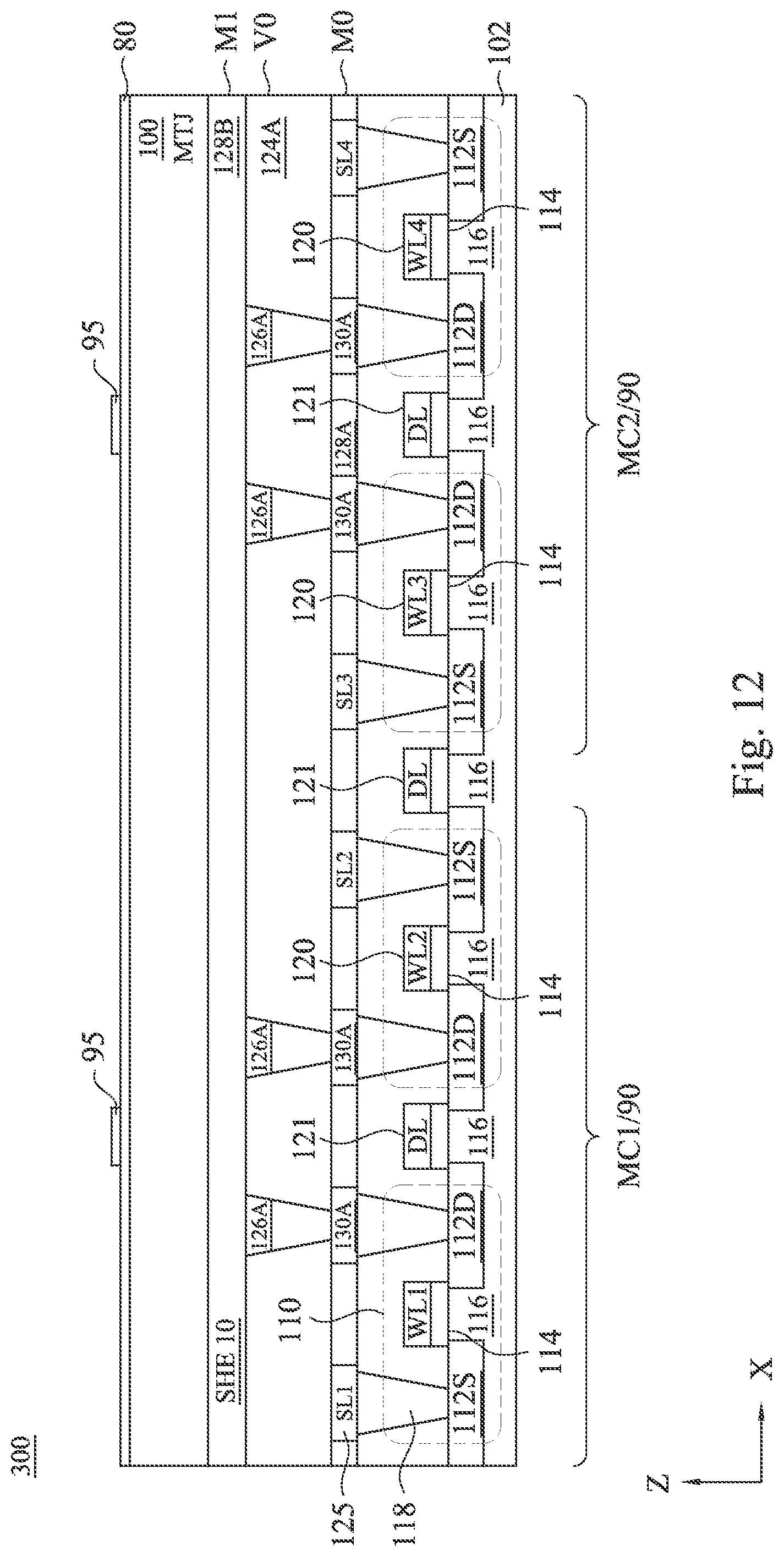 Patent US12329041 Figure 11 – Magnetic tunneling junction with synthetic free layer for SOT-MRAM