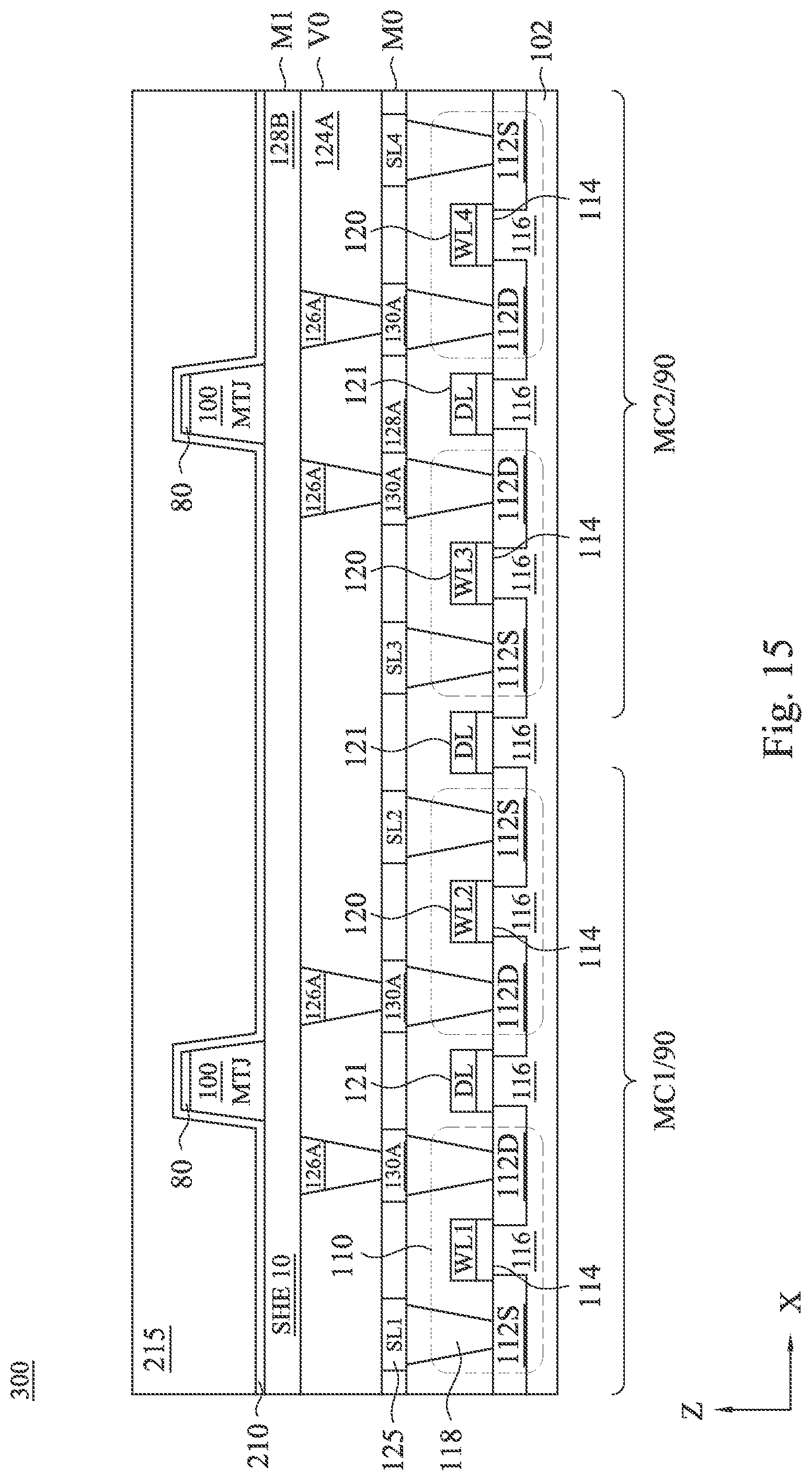Patent US12329041 Figure 14 – Magnetic tunneling junction with synthetic free layer for SOT-MRAM