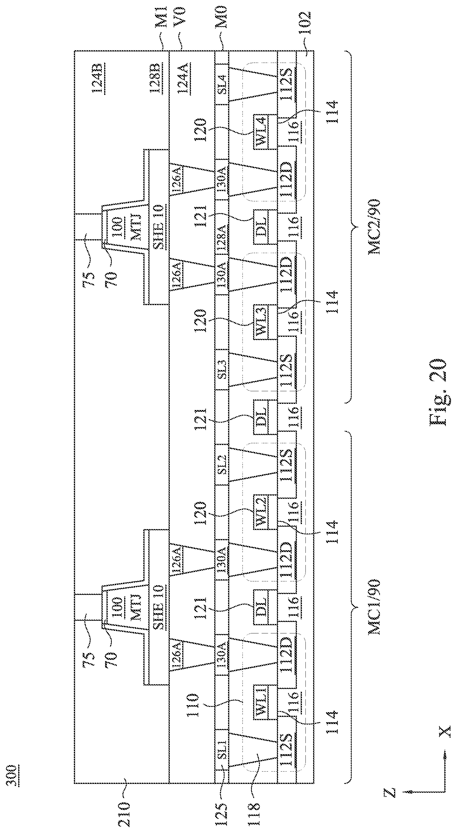 Patent US12329041 Figure 19 – Magnetic tunneling junction with synthetic free layer for SOT-MRAM