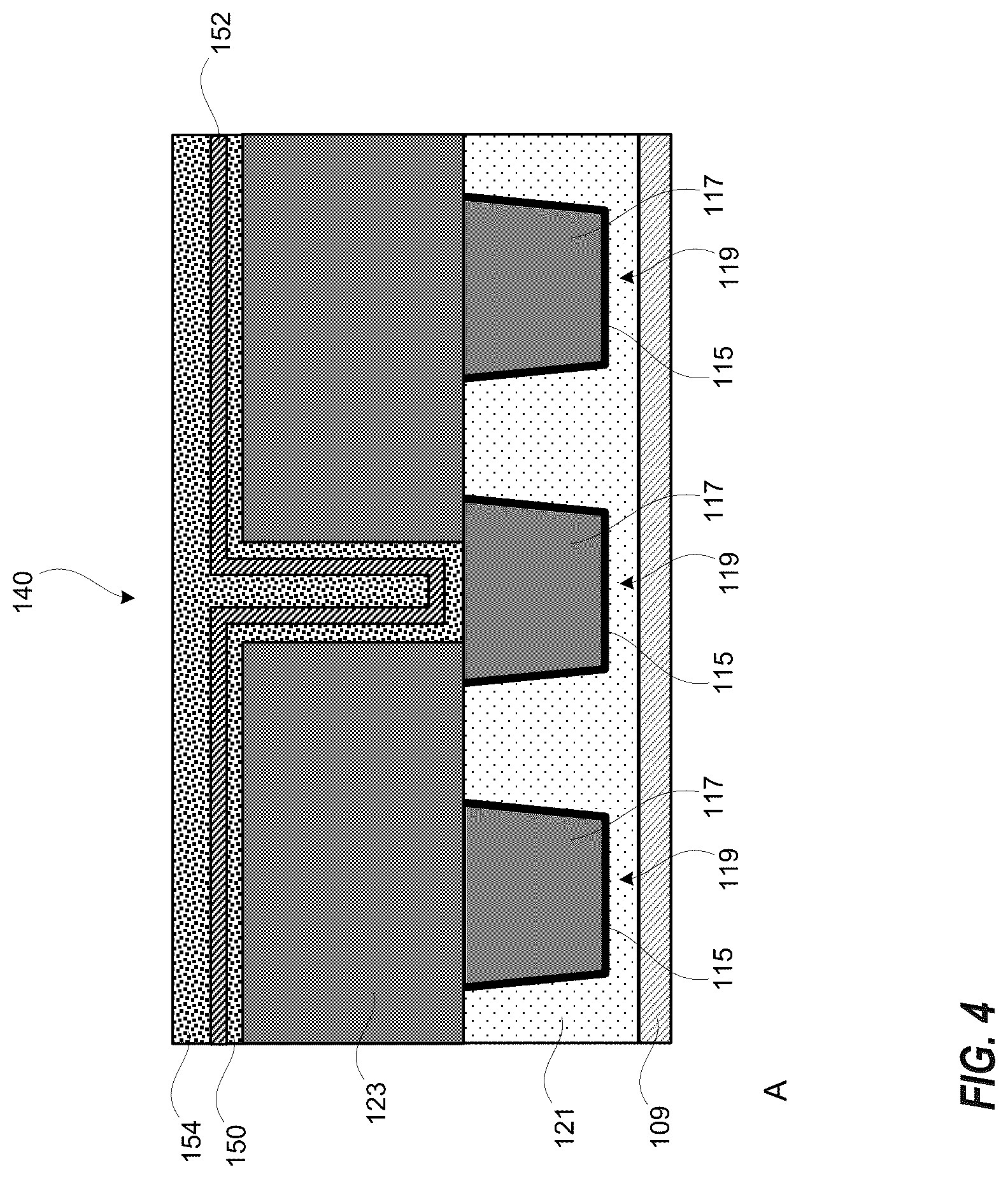 Patent US12329045 Figure 4 – Phase change memory programming current leakage reduction