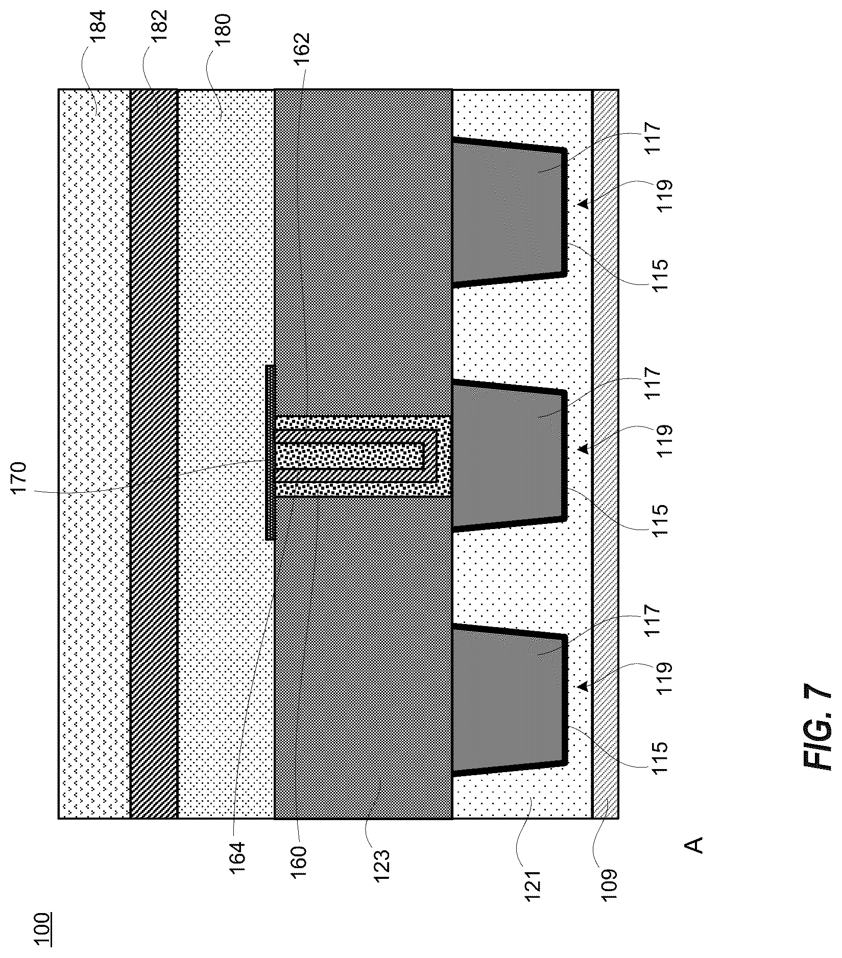 Patent US12329045 Figure 7 – Phase change memory programming current leakage reduction