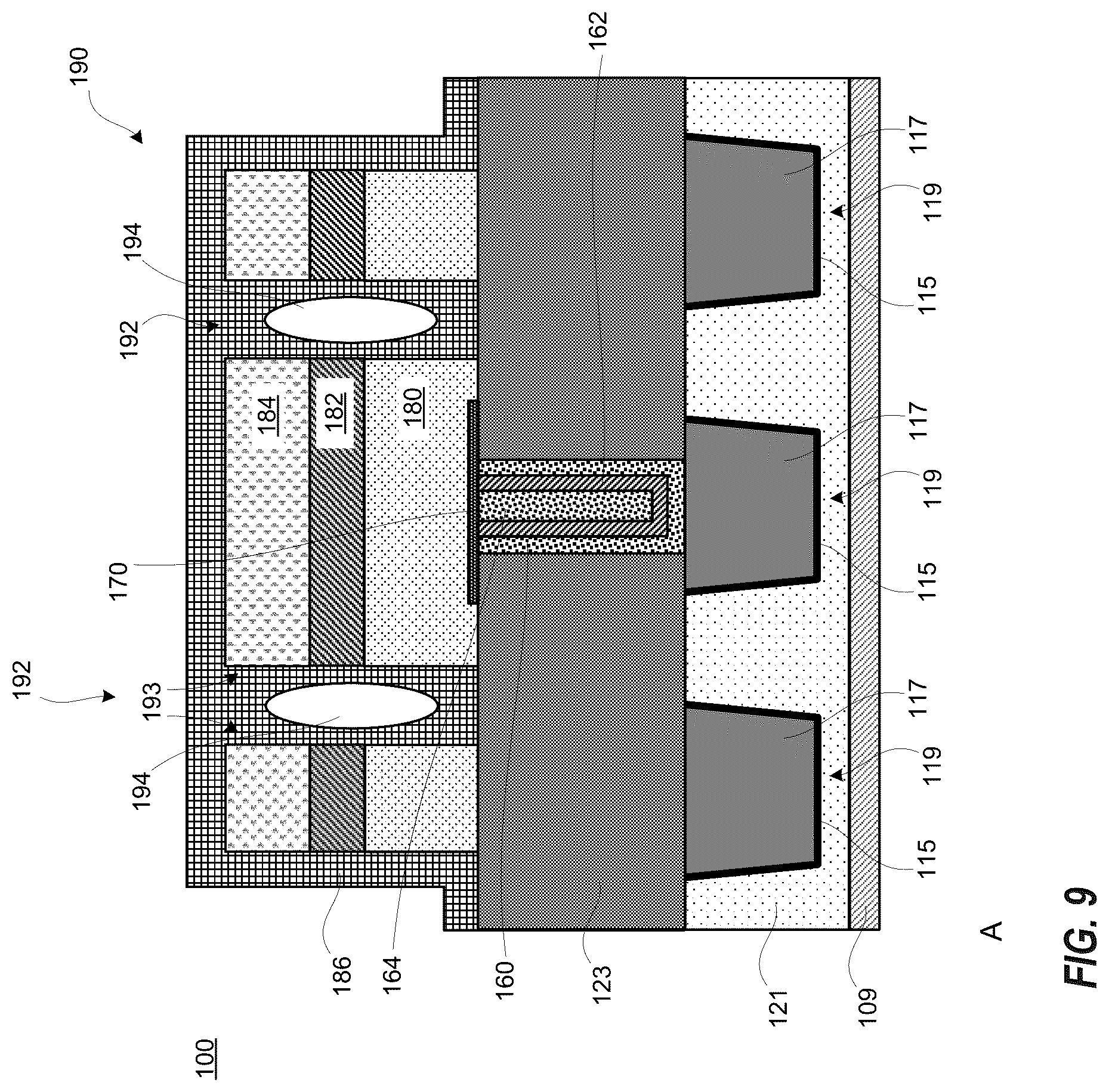 Patent US12329045 Figure 9 – Phase change memory programming current leakage reduction