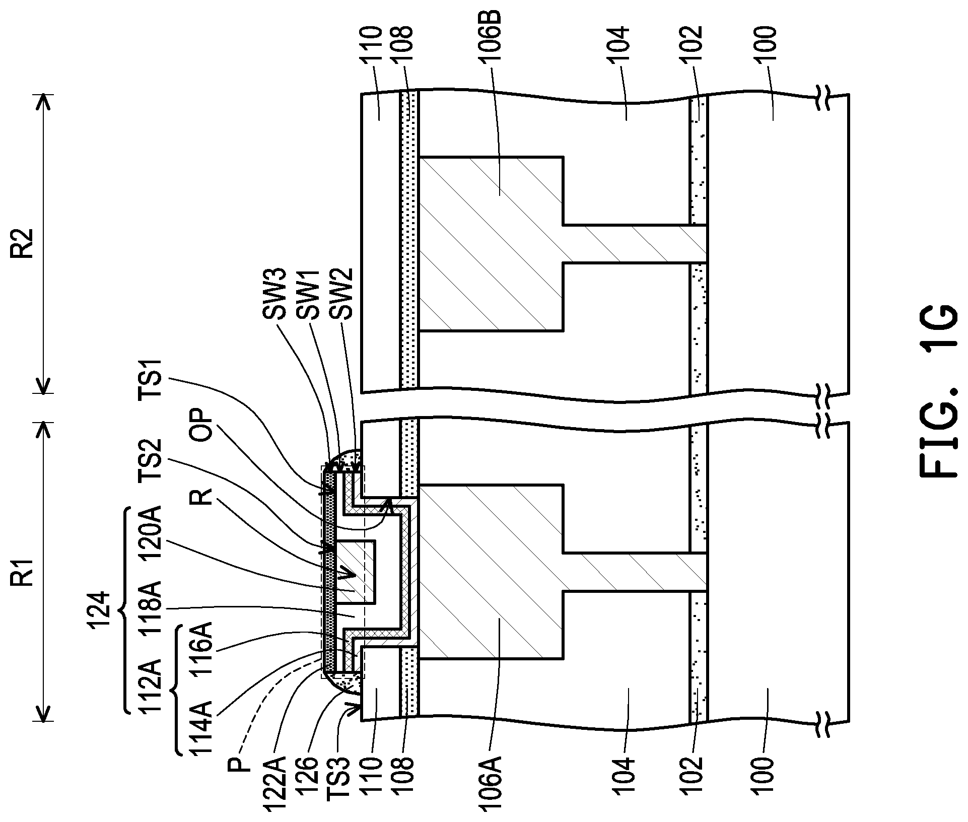 Patent US12329046 Figure 7 – Resistive memory structure comprising variable resistance and hard mask layers