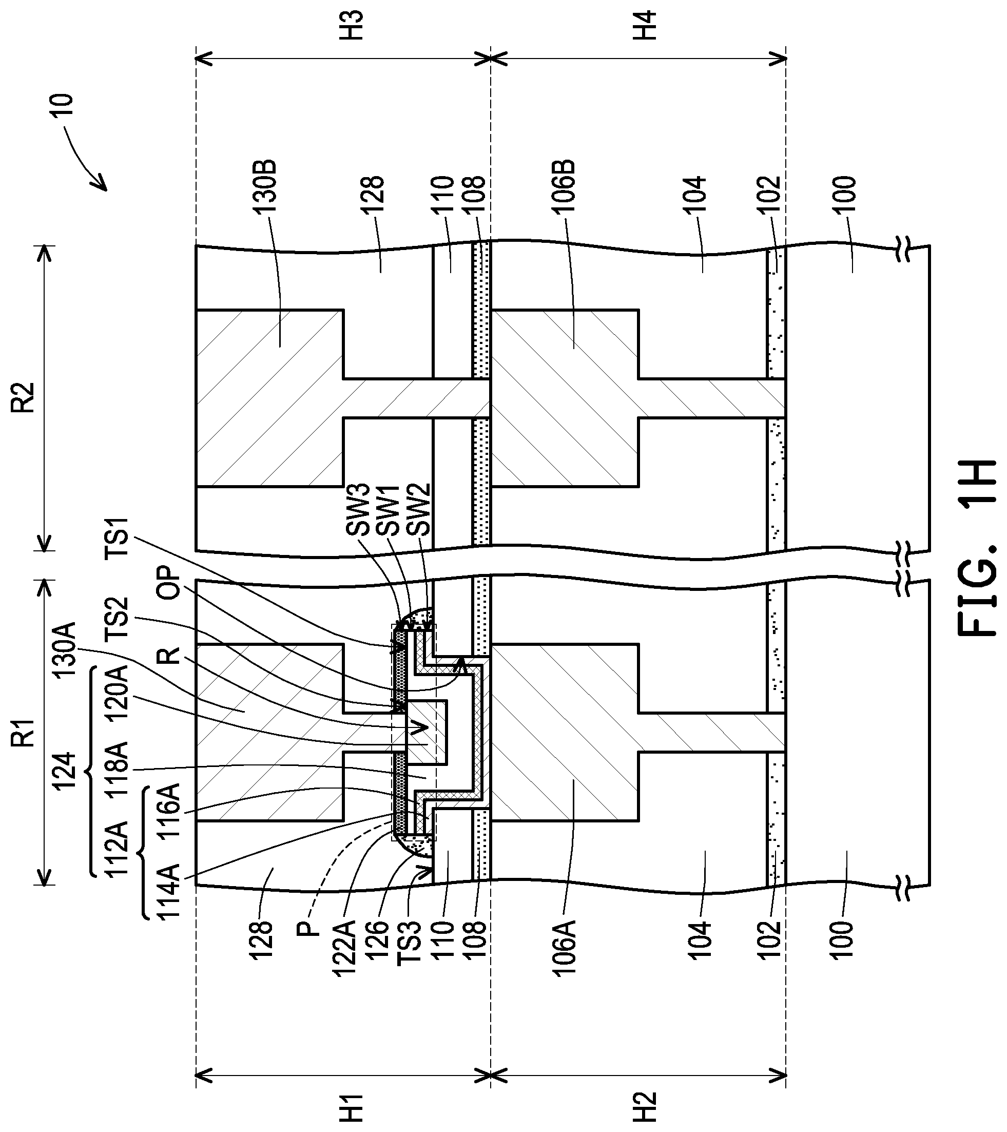 Patent US12329046 Figure 8 – Resistive memory structure comprising variable resistance and hard mask layers
