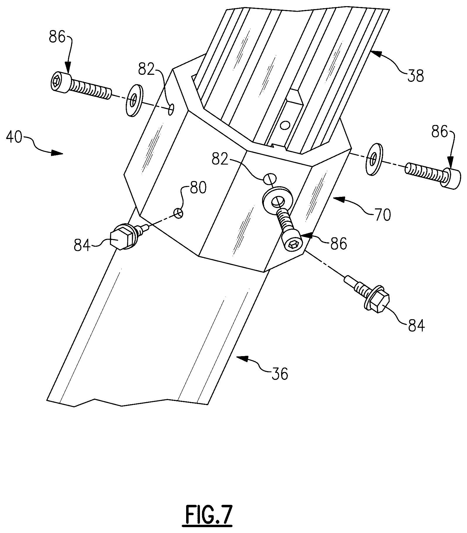 Patent US12331539 Figure 5 – Leg for a frame assembly for use with orchestra pit fillers or stage extensions