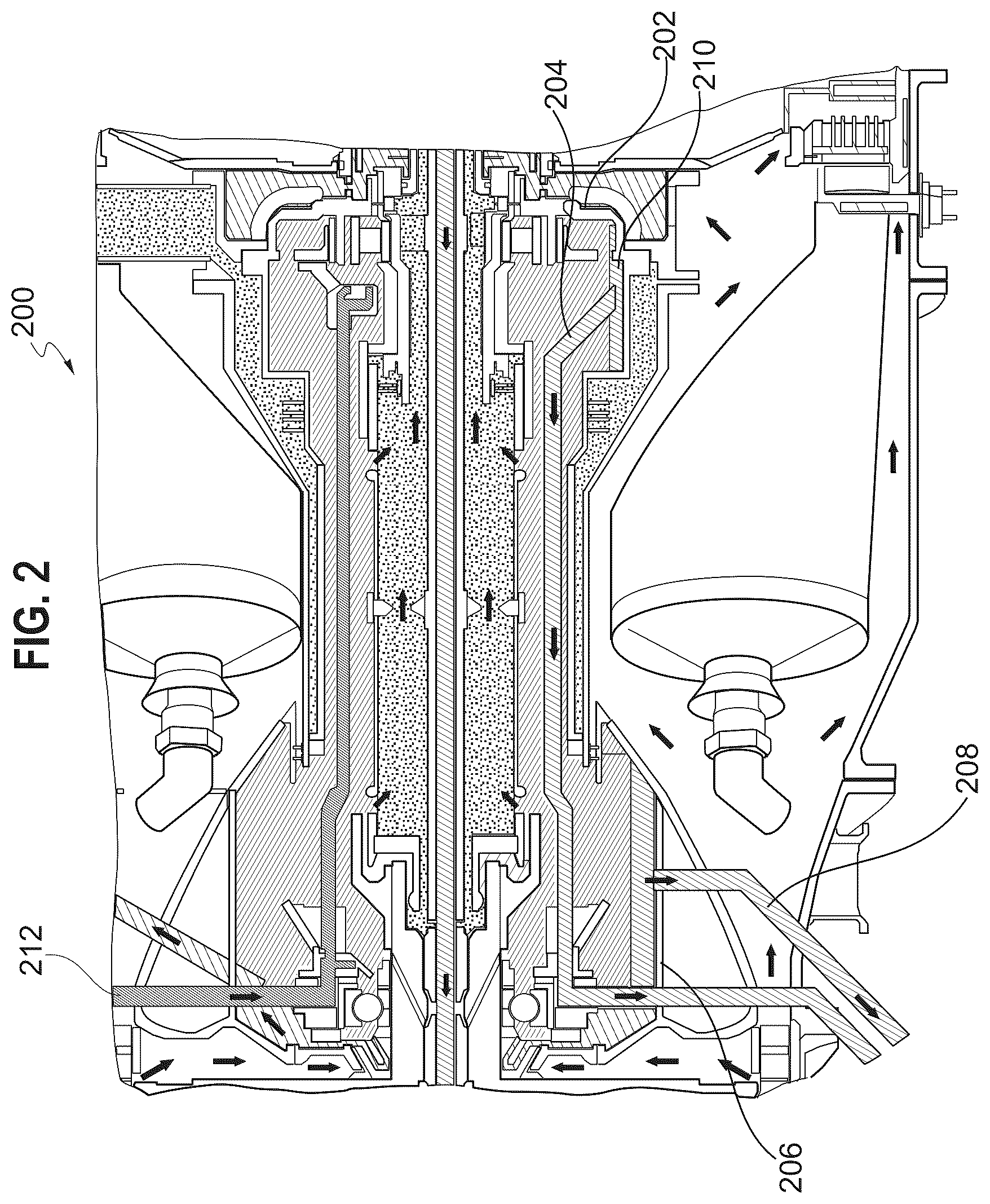 Patent US12331667 Figure 2 – Flow draining enhancement system for engine sump cavities