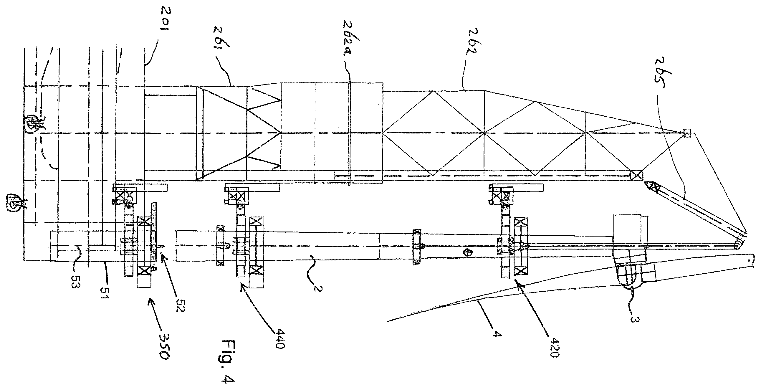 Patent US12331719 Figure 4 – Installation of a wind turbine on a floating foundation
