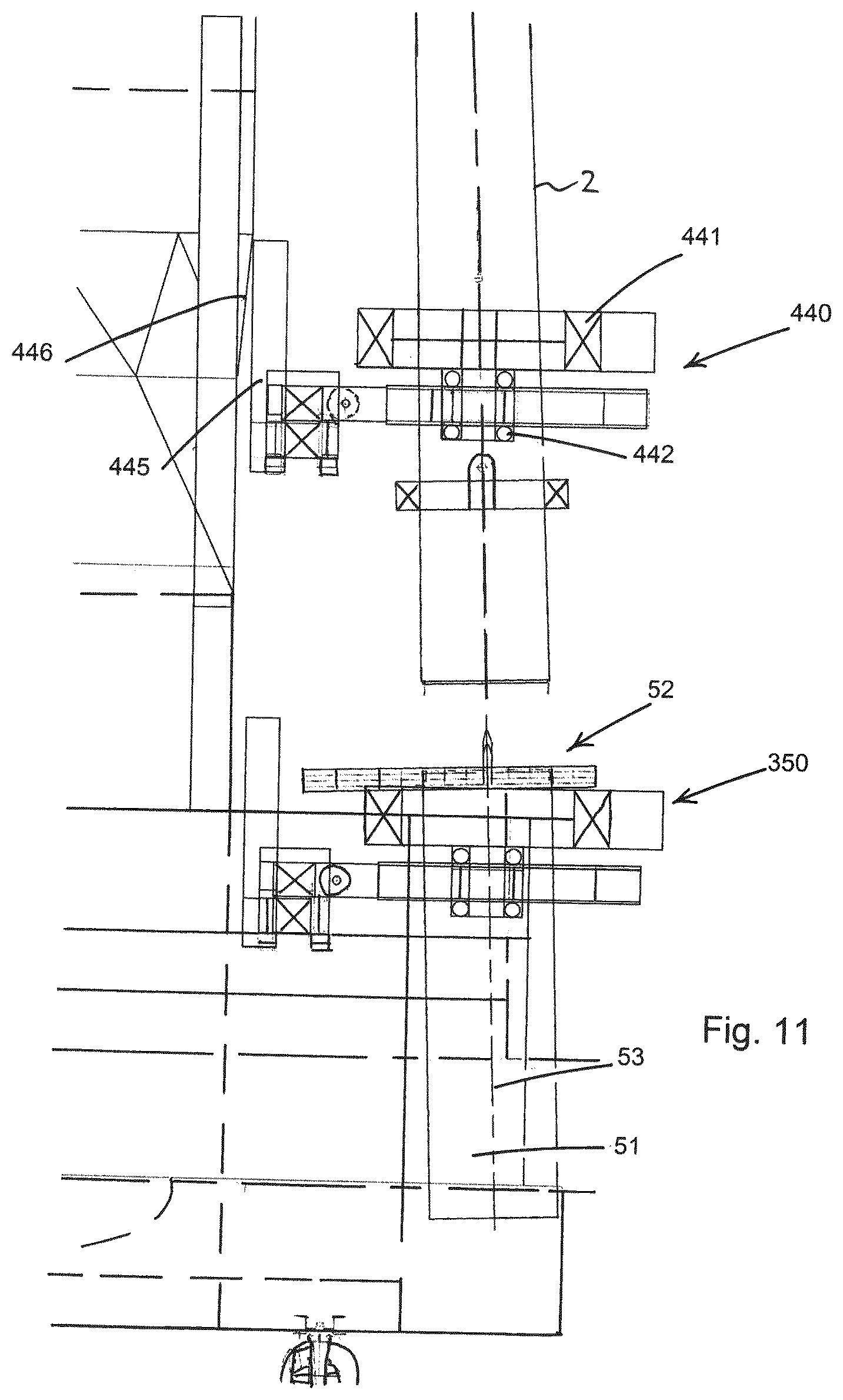 Patent US12331719 Figure 11 – Installation of a wind turbine on a floating foundation