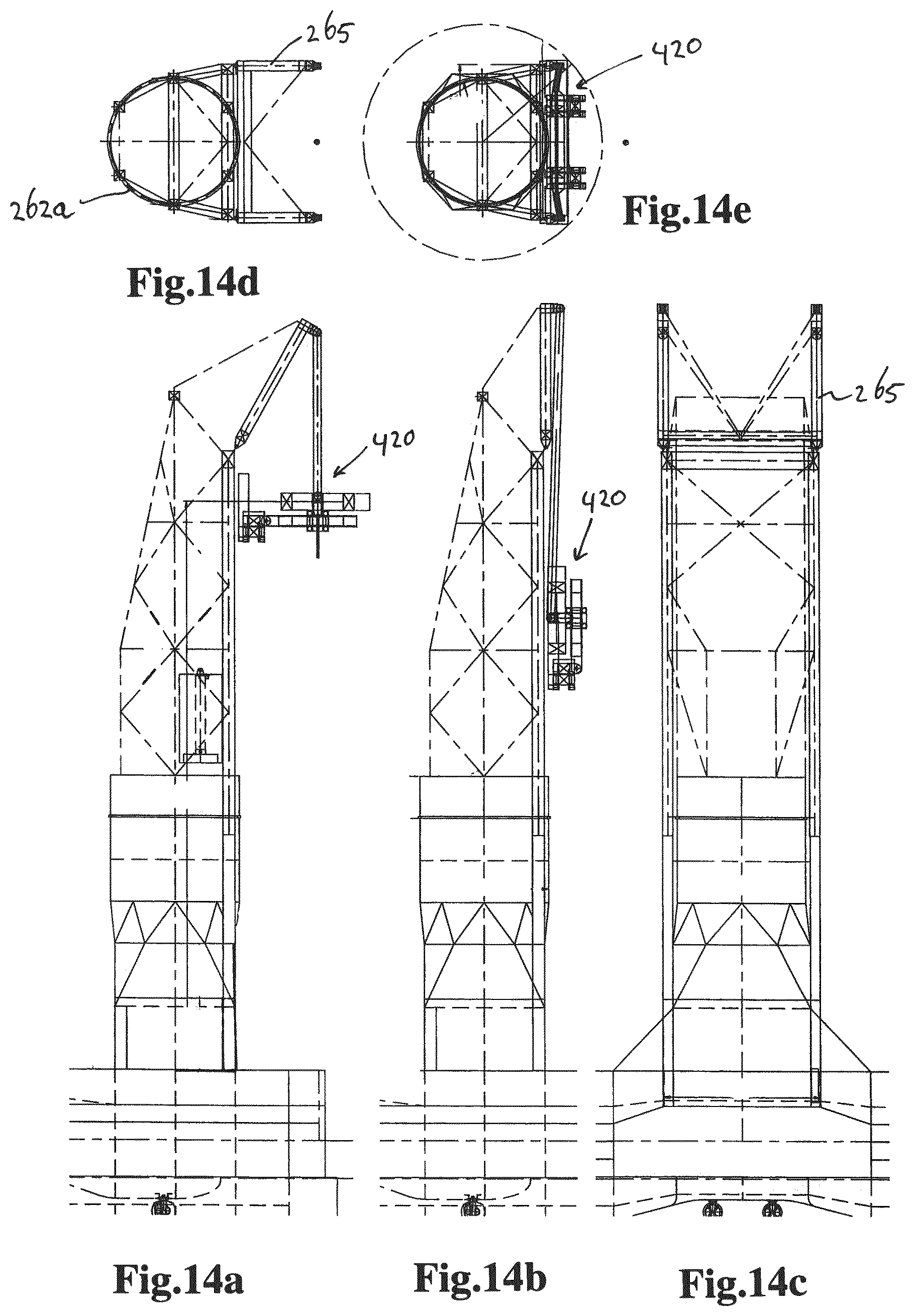 Patent US12331719 Figure 14 – Installation of a wind turbine on a floating foundation