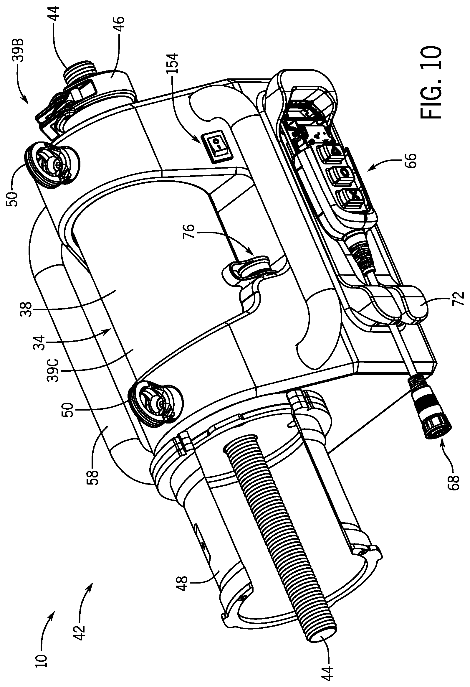 Patent US12331764 Figure 7 – Hydraulic jack assembly and pin puller assembly