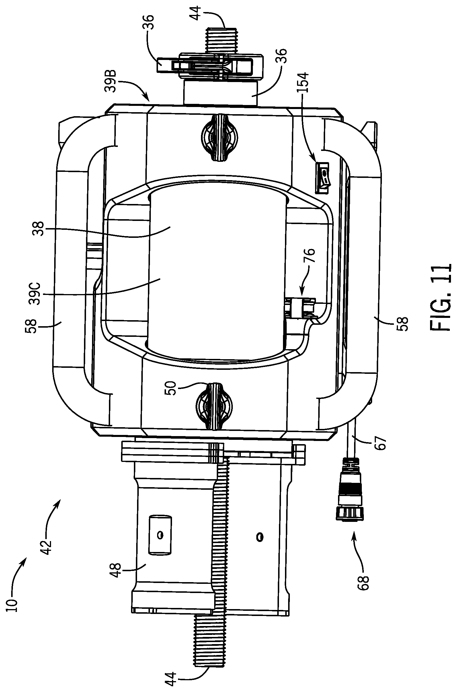 Patent US12331764 Figure 8 – Hydraulic jack assembly and pin puller assembly