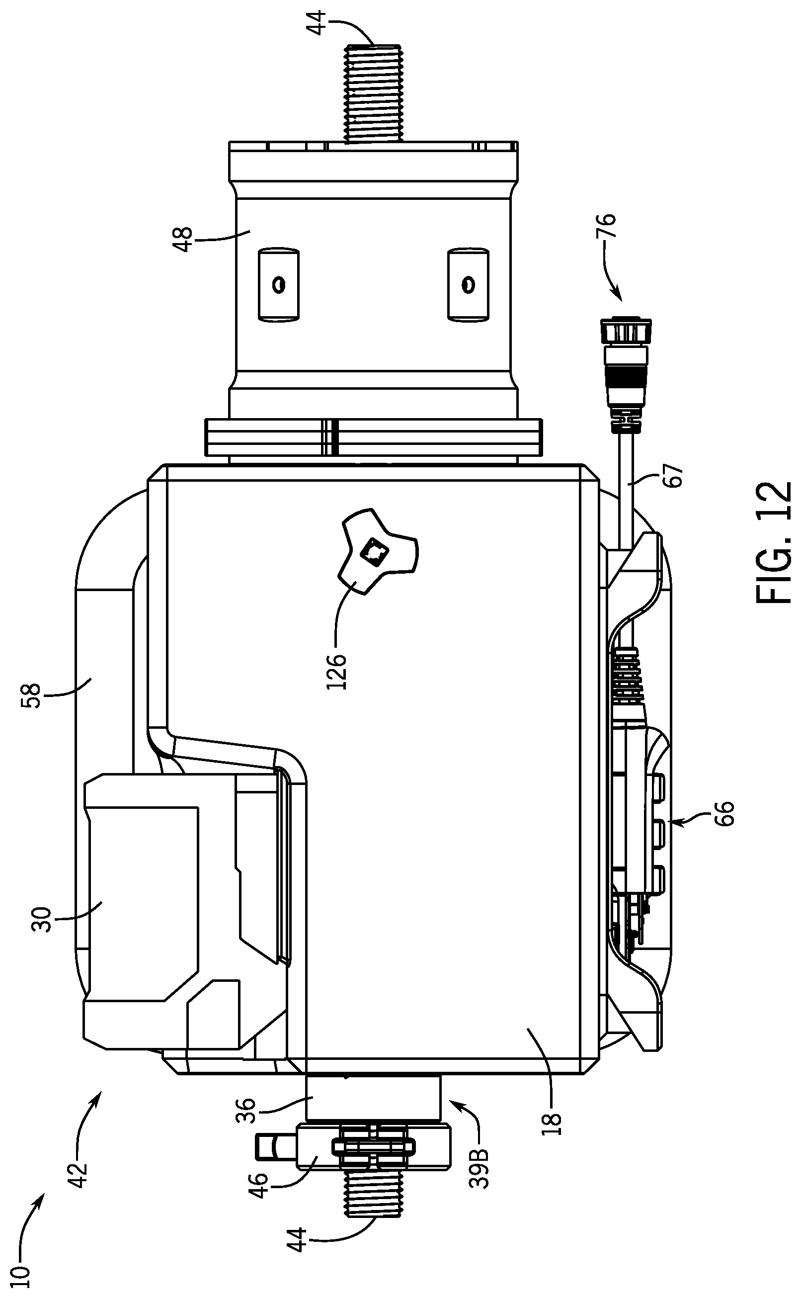 Patent US12331764 Figure 9 – Hydraulic jack assembly and pin puller assembly