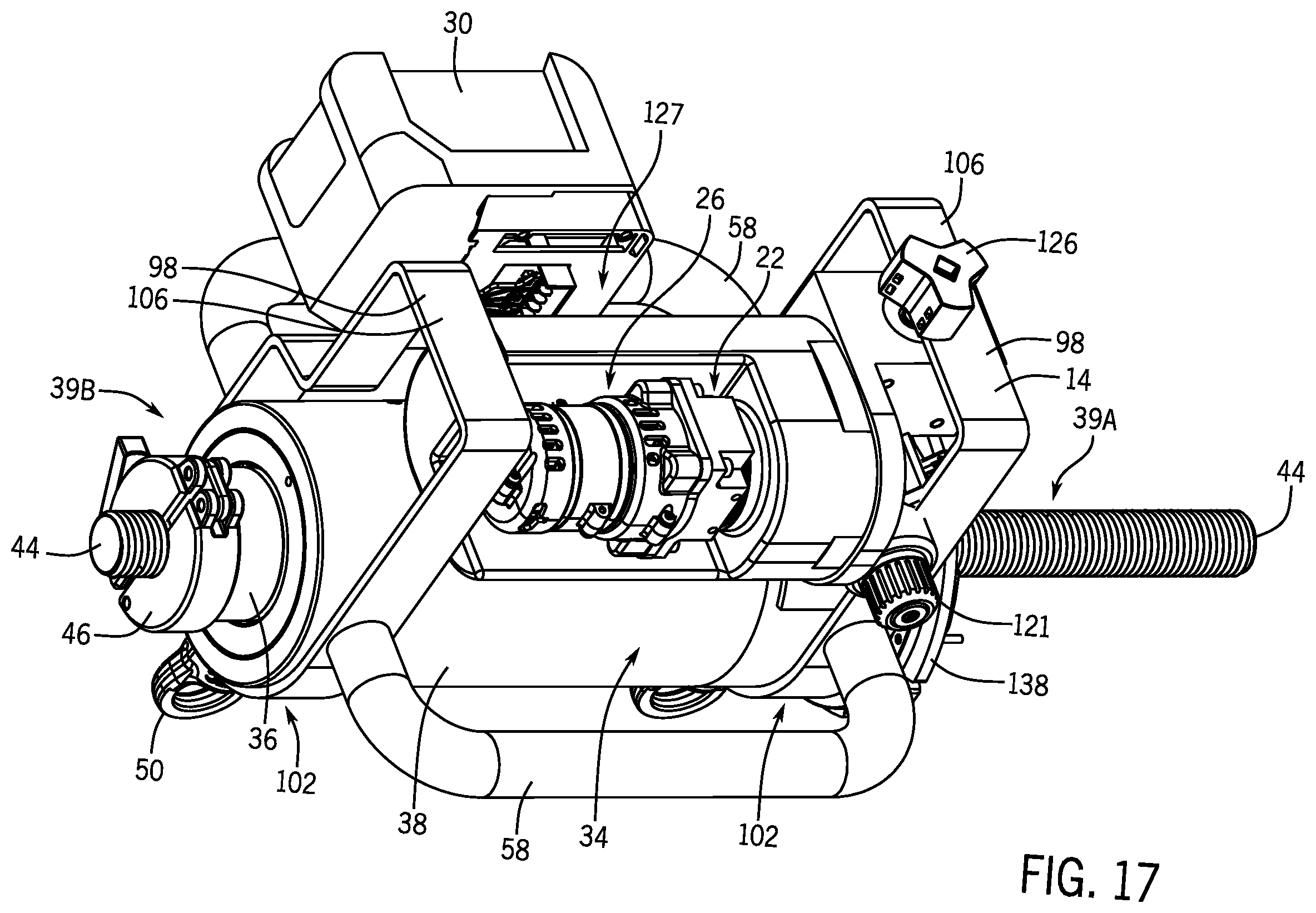 Patent US12331764 Figure 14 – Hydraulic jack assembly and pin puller assembly