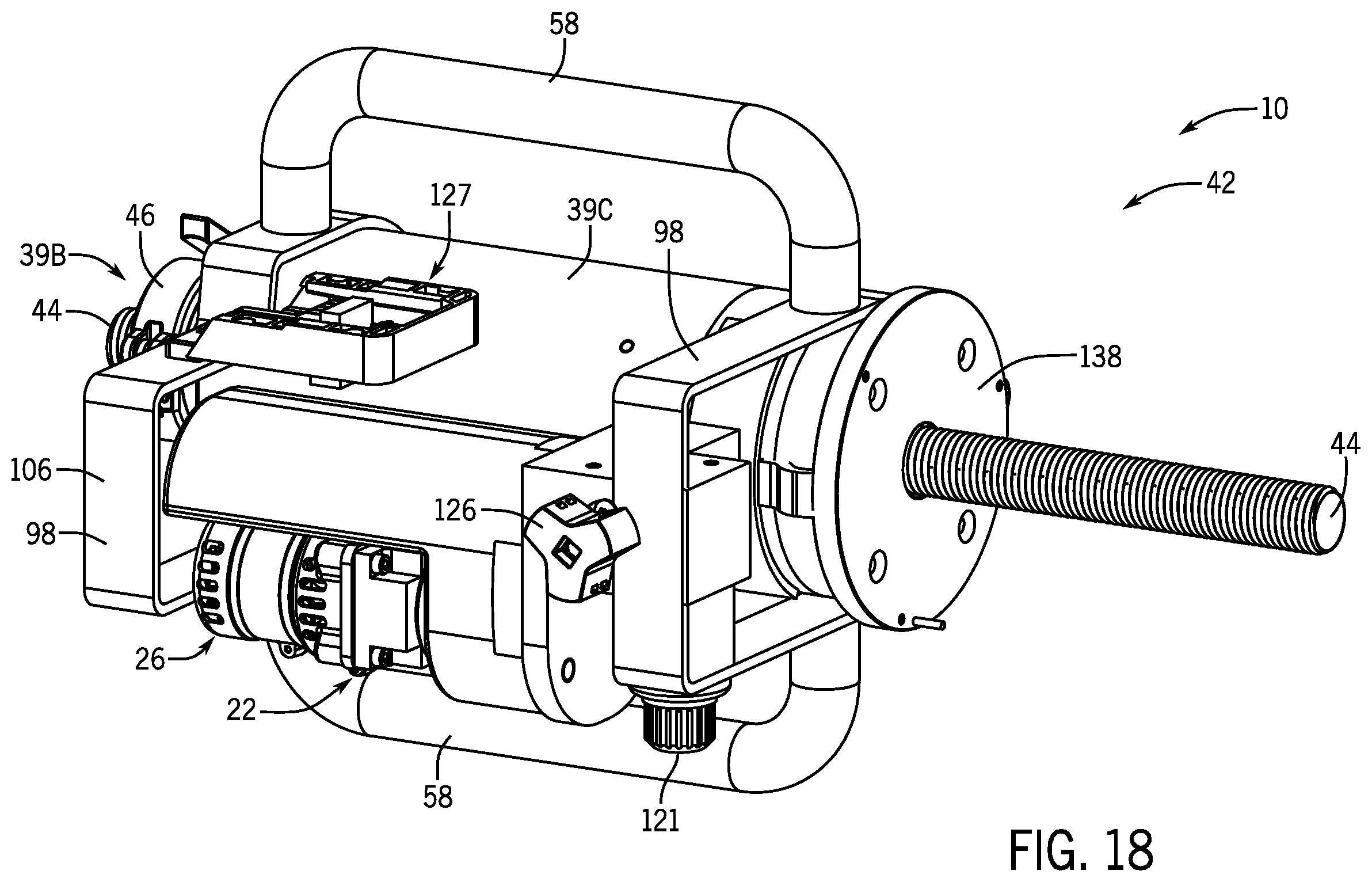 Patent US12331764 Figure 15 – Hydraulic jack assembly and pin puller assembly