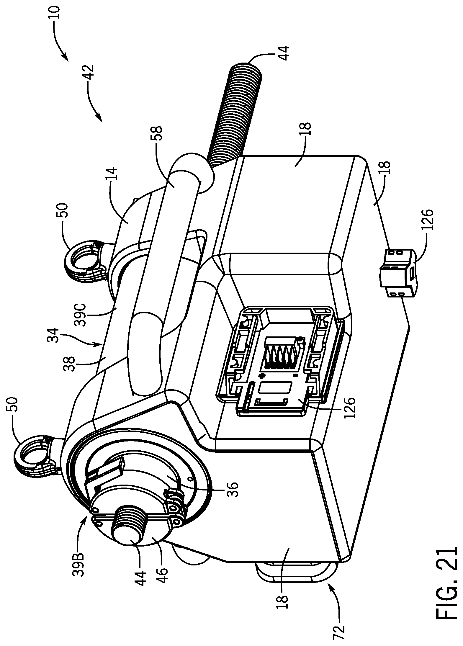 Patent US12331764 Figure 18 – Hydraulic jack assembly and pin puller assembly