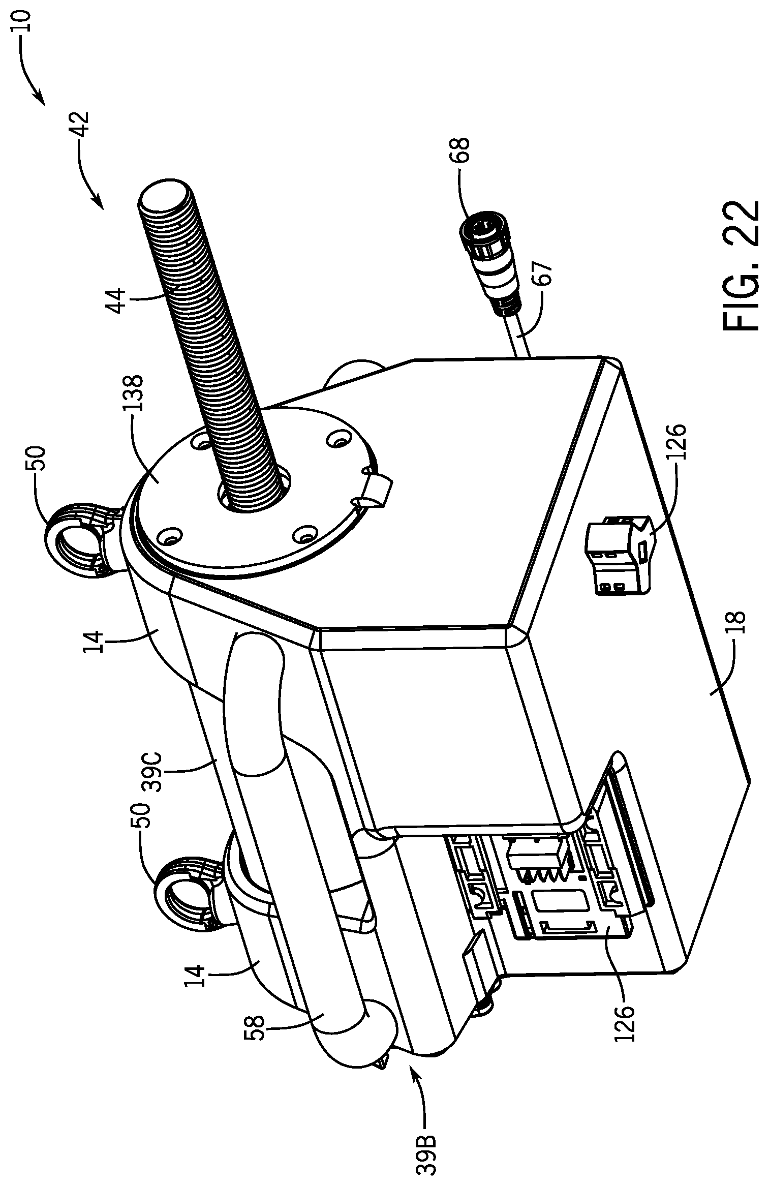 Patent US12331764 Figure 19 – Hydraulic jack assembly and pin puller assembly