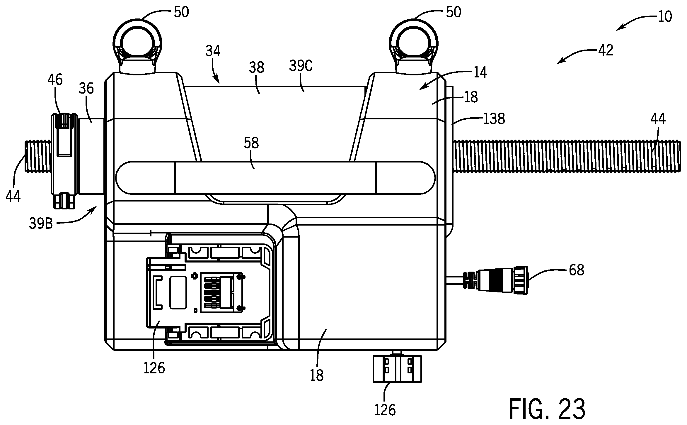 Patent US12331764 Figure 20 – Hydraulic jack assembly and pin puller assembly