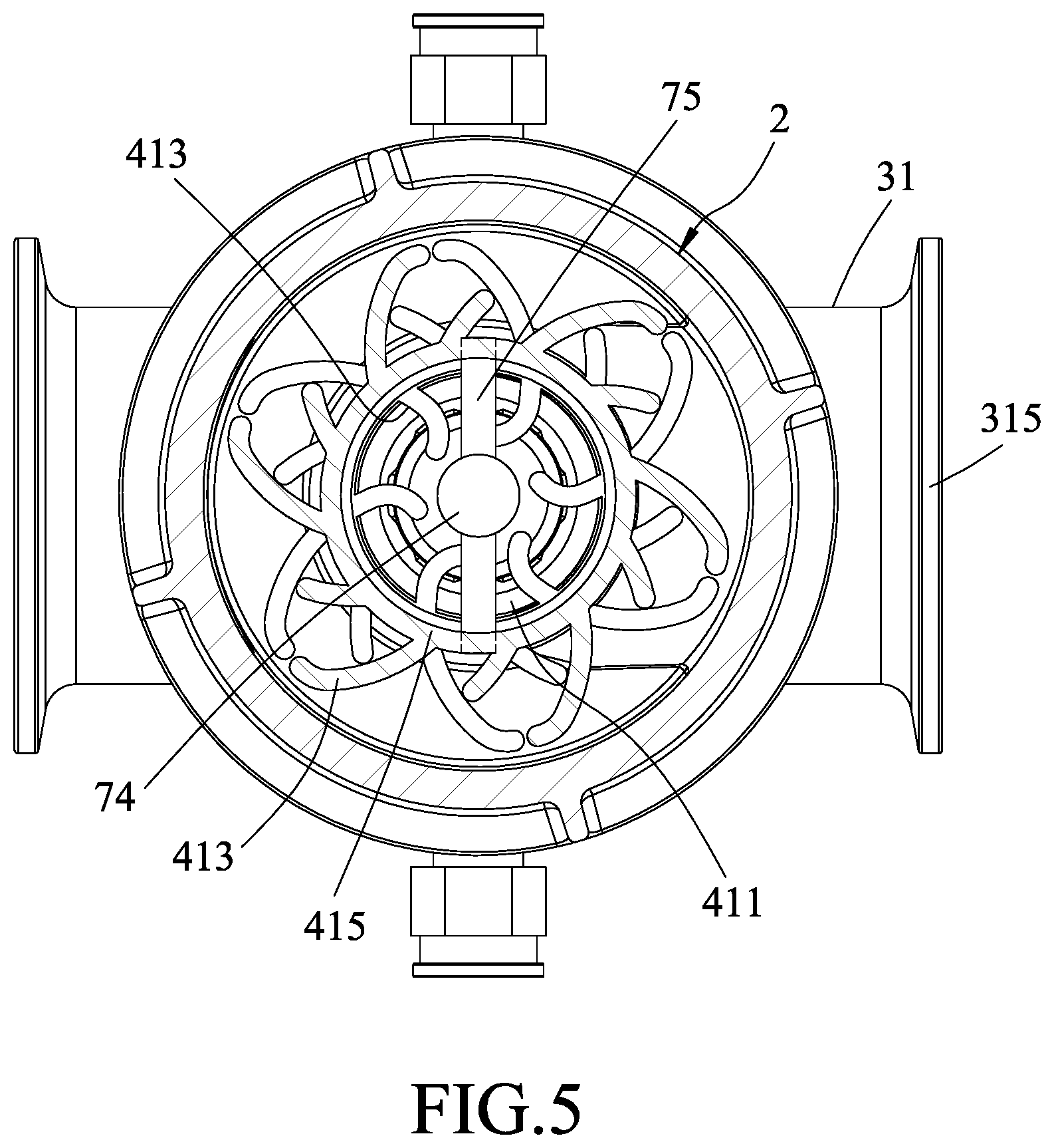 Patent US12332004 Figure 5 – Heat exchange device and heat exchange system having the same