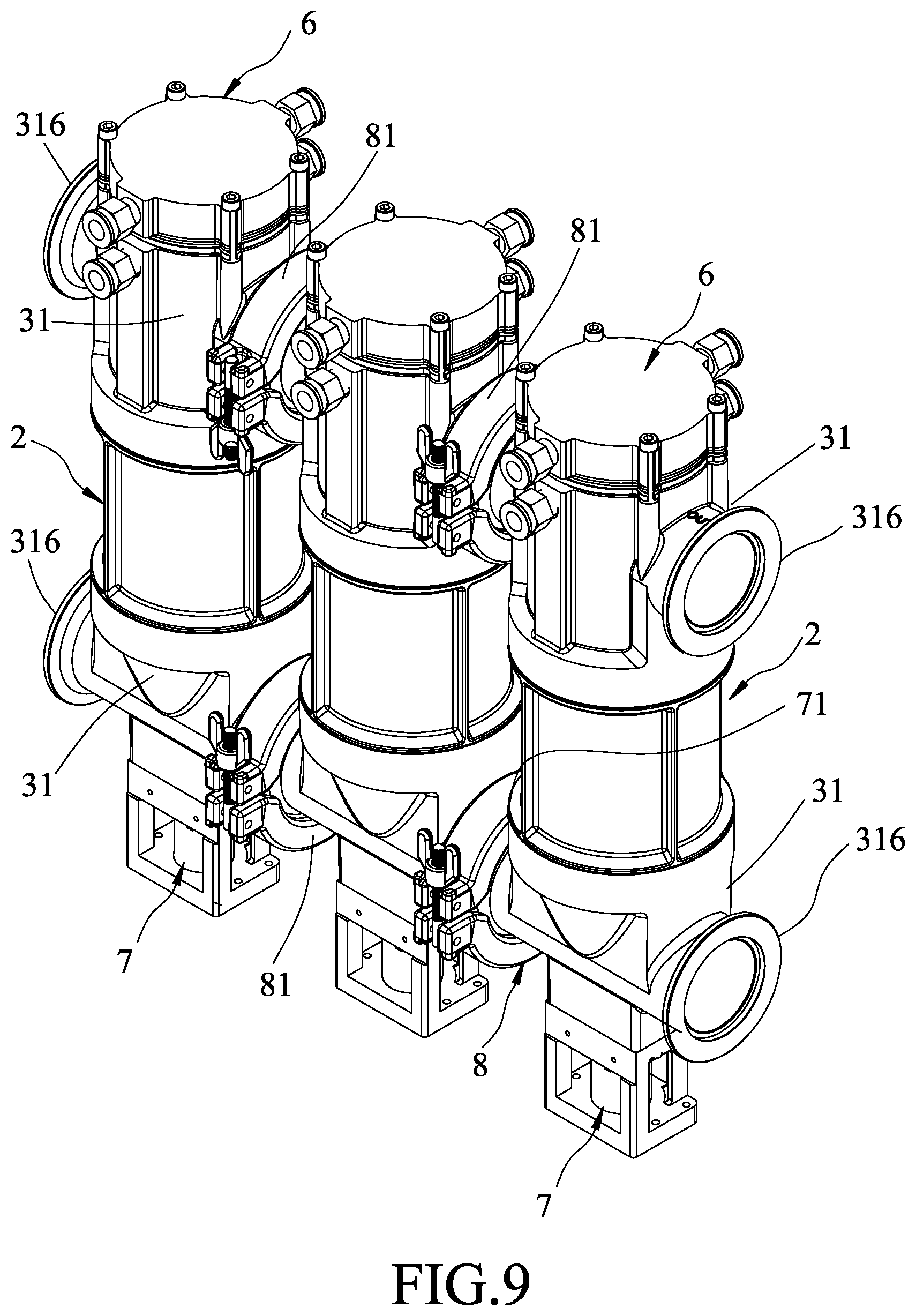 Patent US12332004 Figure 9 – Heat exchange device and heat exchange system having the same