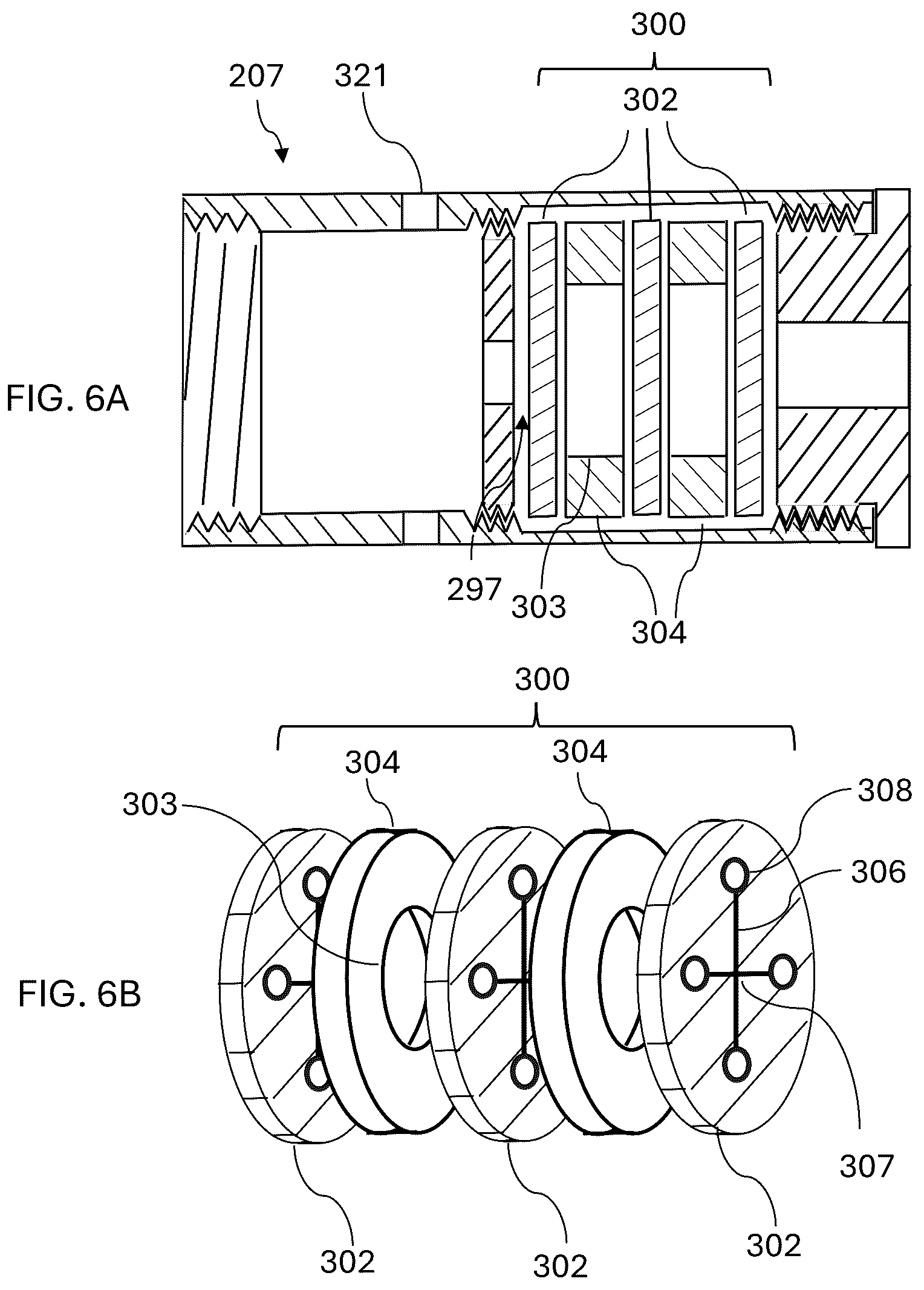 Patent US12332008 Figure 6 – Firearm suppressor integrated with handguard