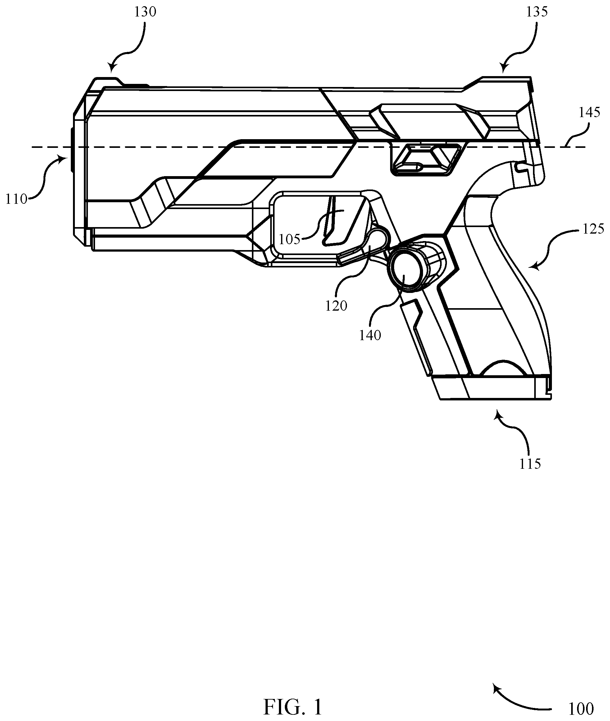 Patent US12332010 Figure 1 – Weapon slide cover