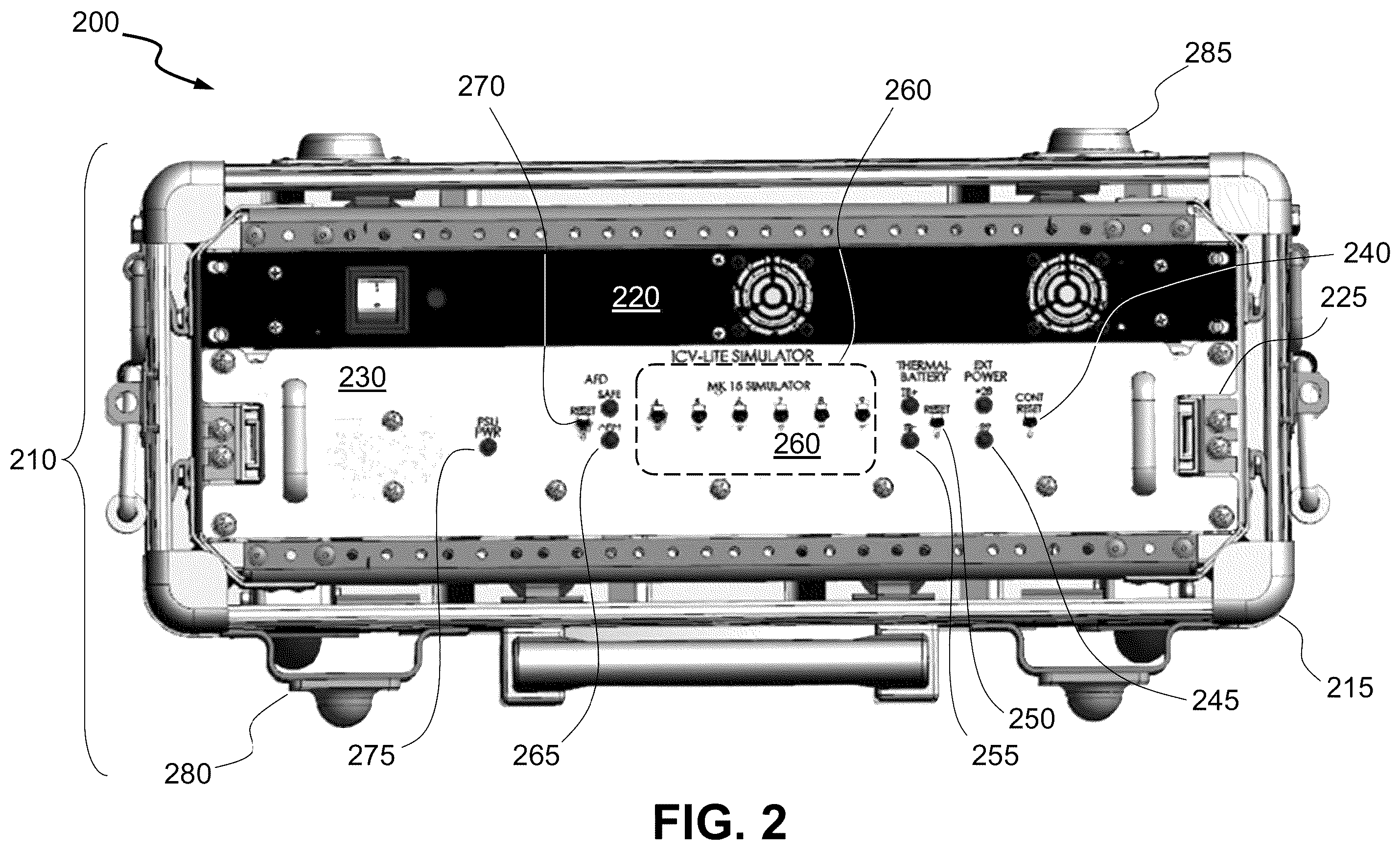 Patent US12332011 Figure 2 – Inert launch control simulator