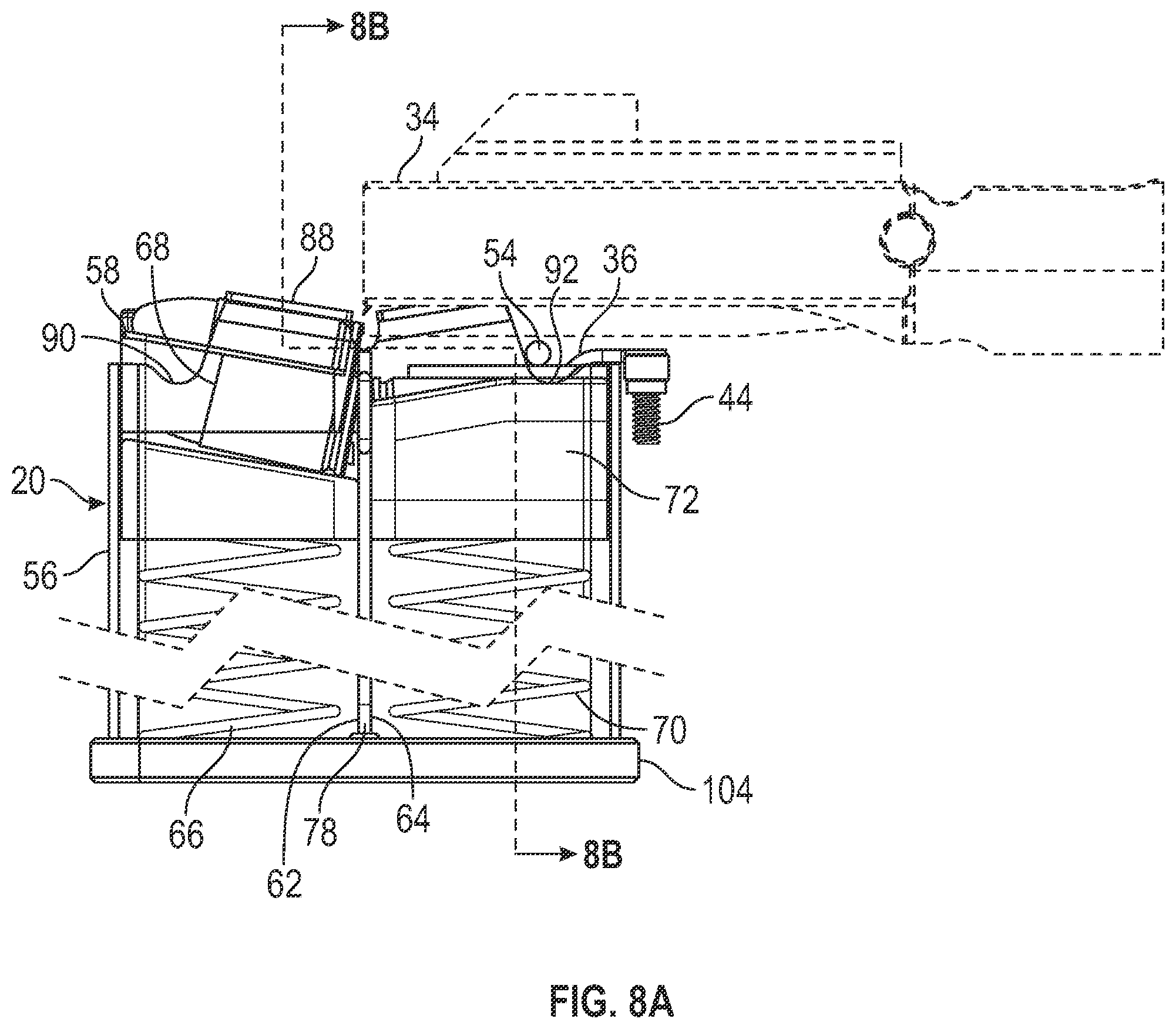 Patent US12332013 Figure 9 – Firearm with dual feed magazine