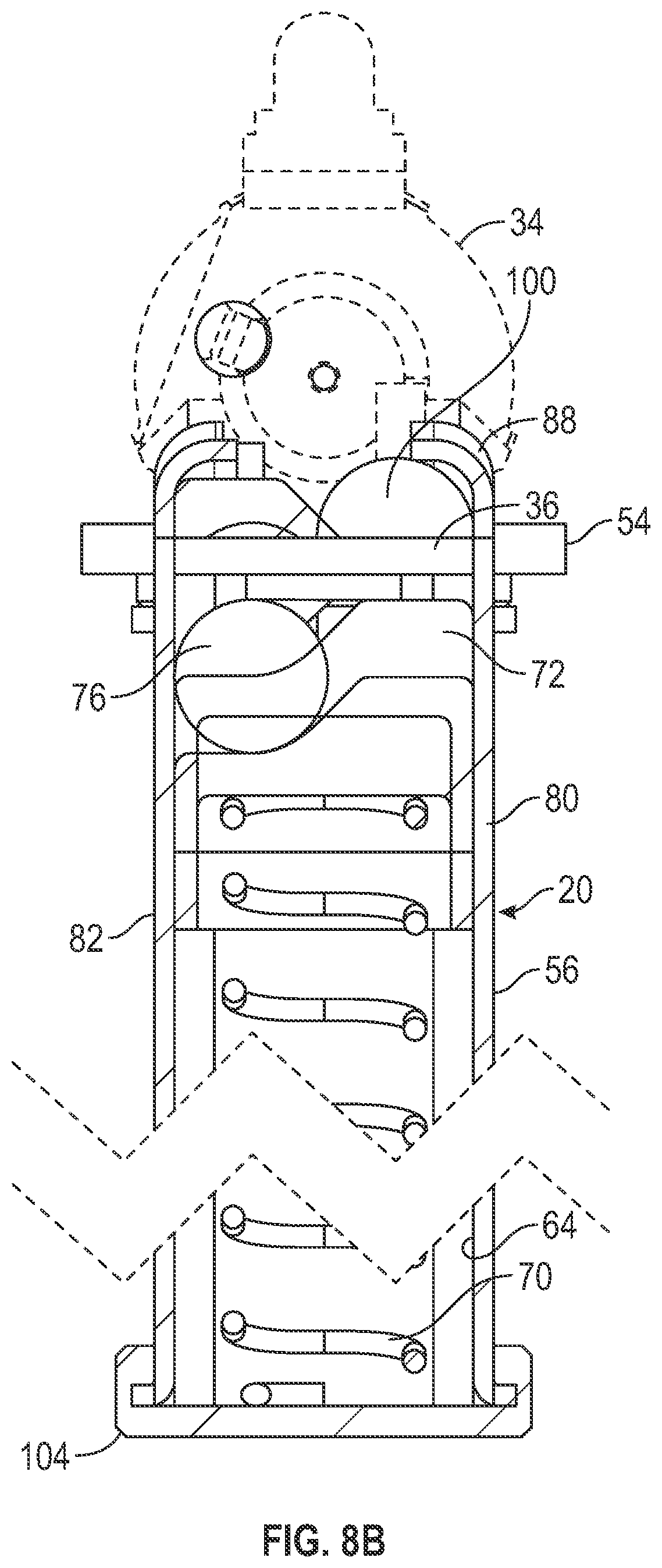 Patent US12332013 Figure 10 – Firearm with dual feed magazine