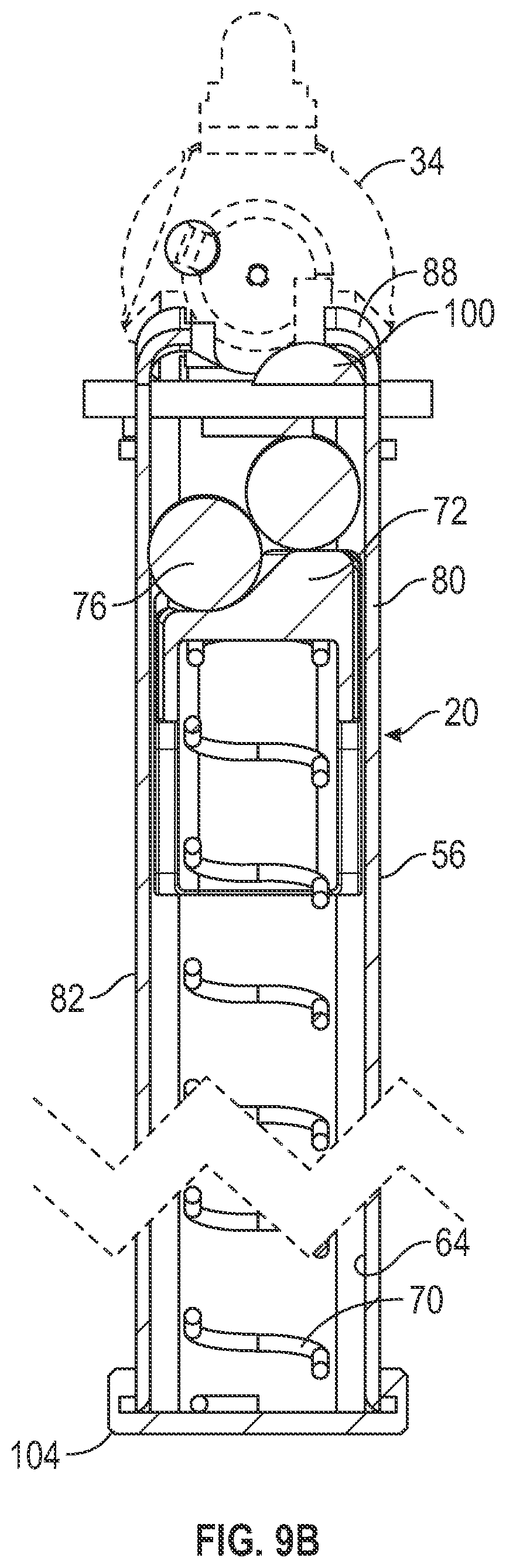 Patent US12332013 Figure 12 – Firearm with dual feed magazine