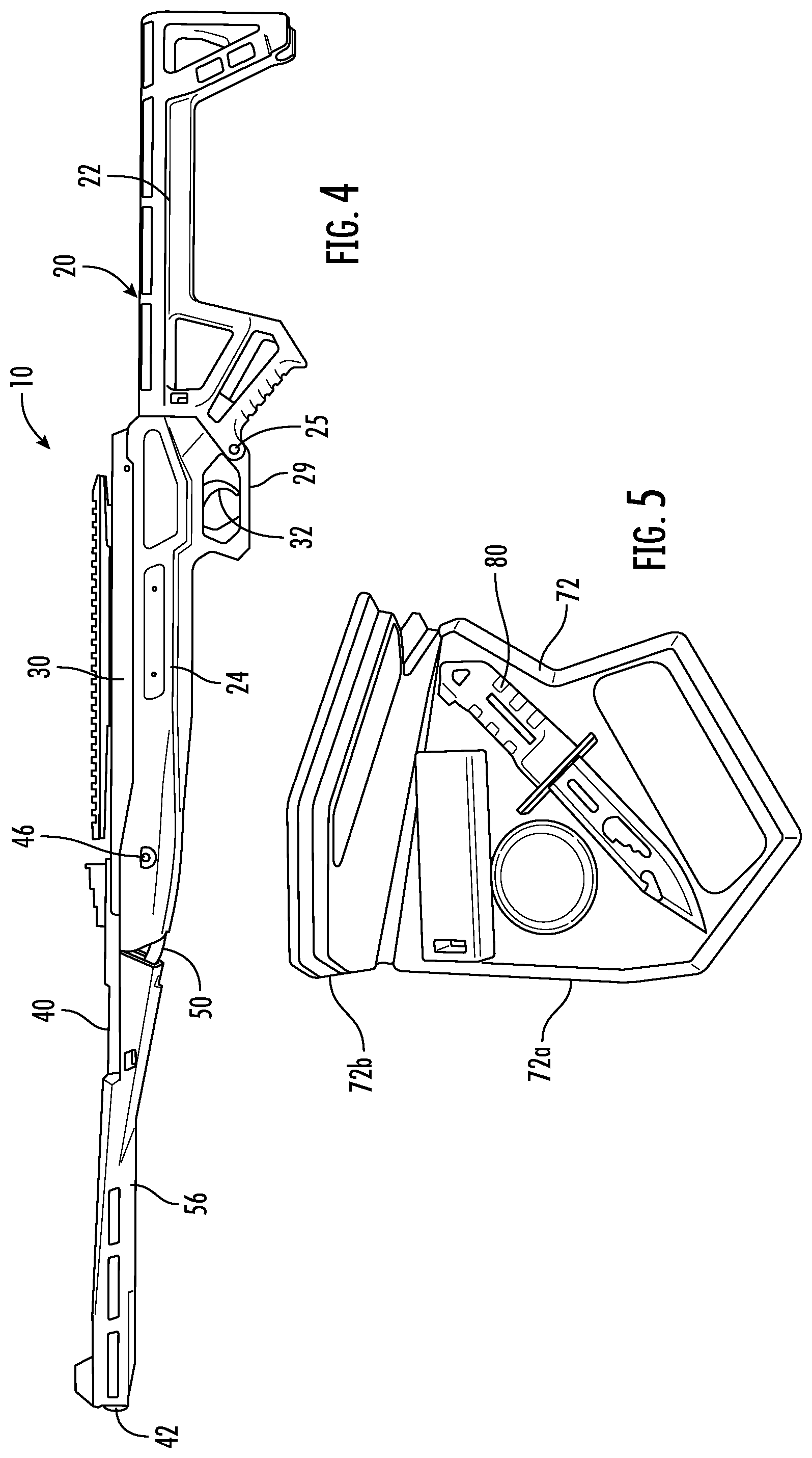Patent US12332014 Figure 3 – Foldable break barrel airgun