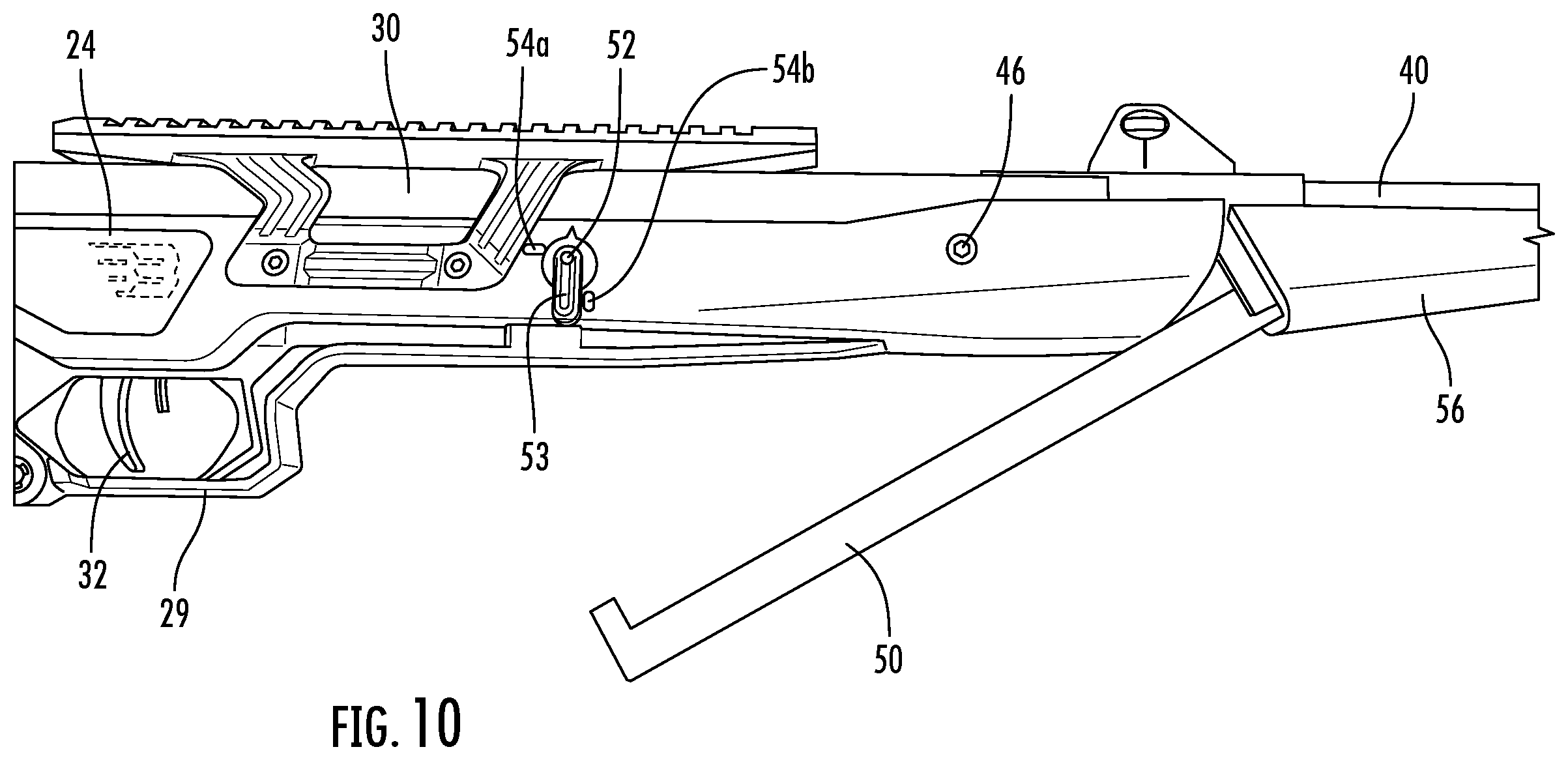 Patent US12332014 Figure 6 – Foldable break barrel airgun