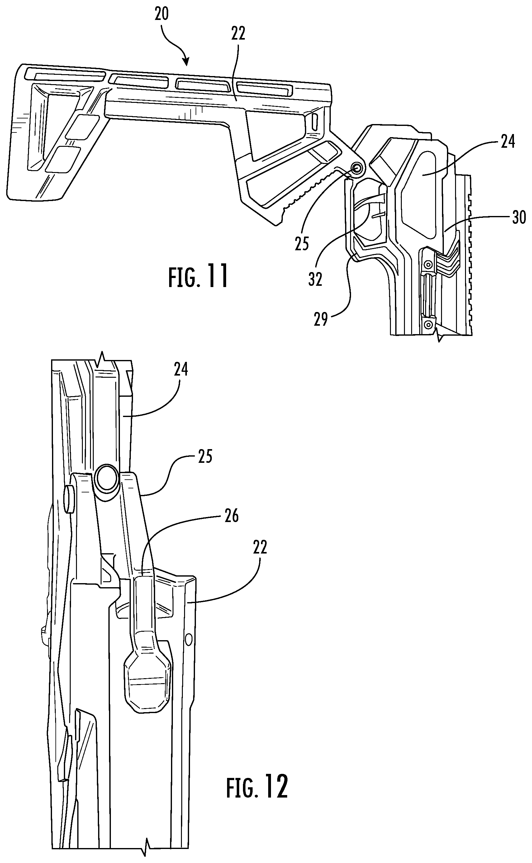 Patent US12332014 Figure 7 – Foldable break barrel airgun