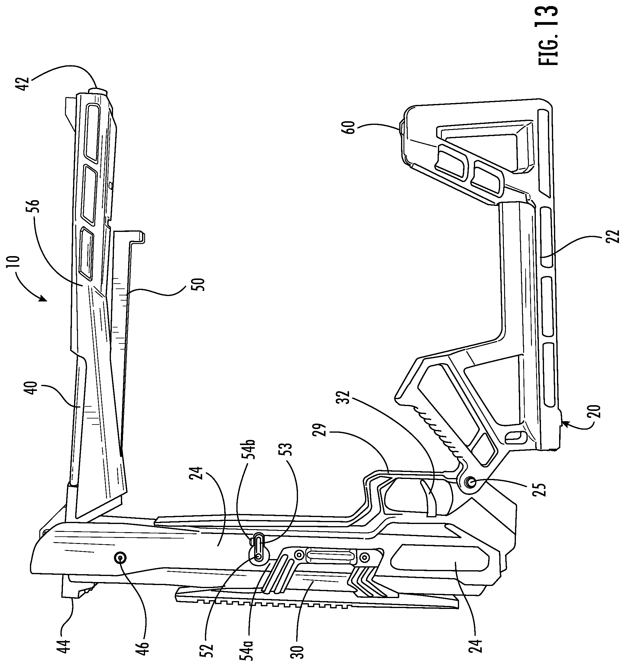 Patent US12332014 Figure 8 – Foldable break barrel airgun