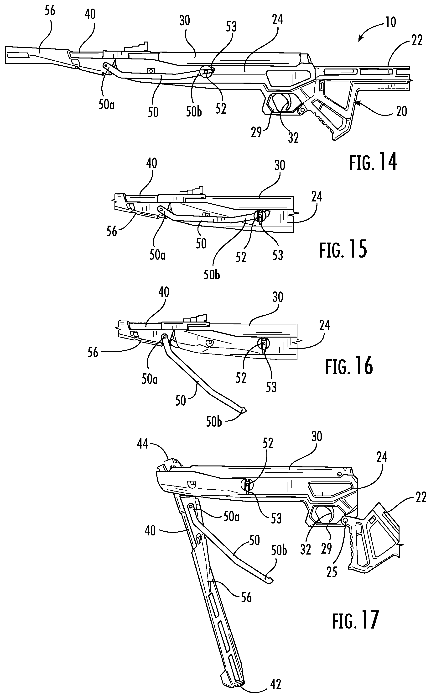 Patent US12332014 Figure 9 – Foldable break barrel airgun
