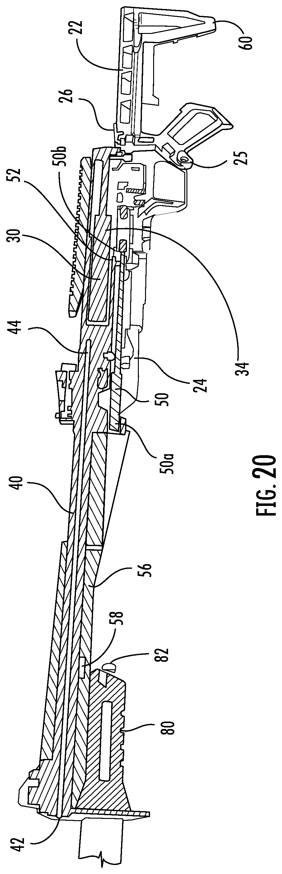 Patent US12332014 Figure 12 – Foldable break barrel airgun