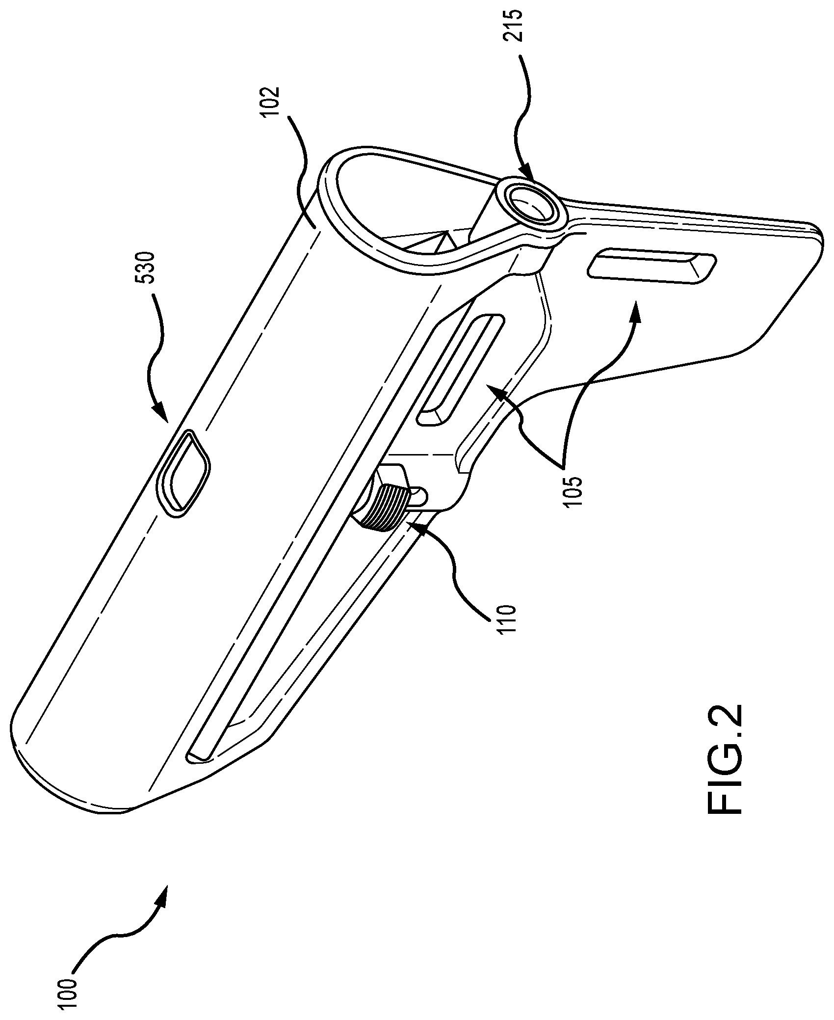 Patent US12332016 Figure 2 – Firearm stock or arm brace