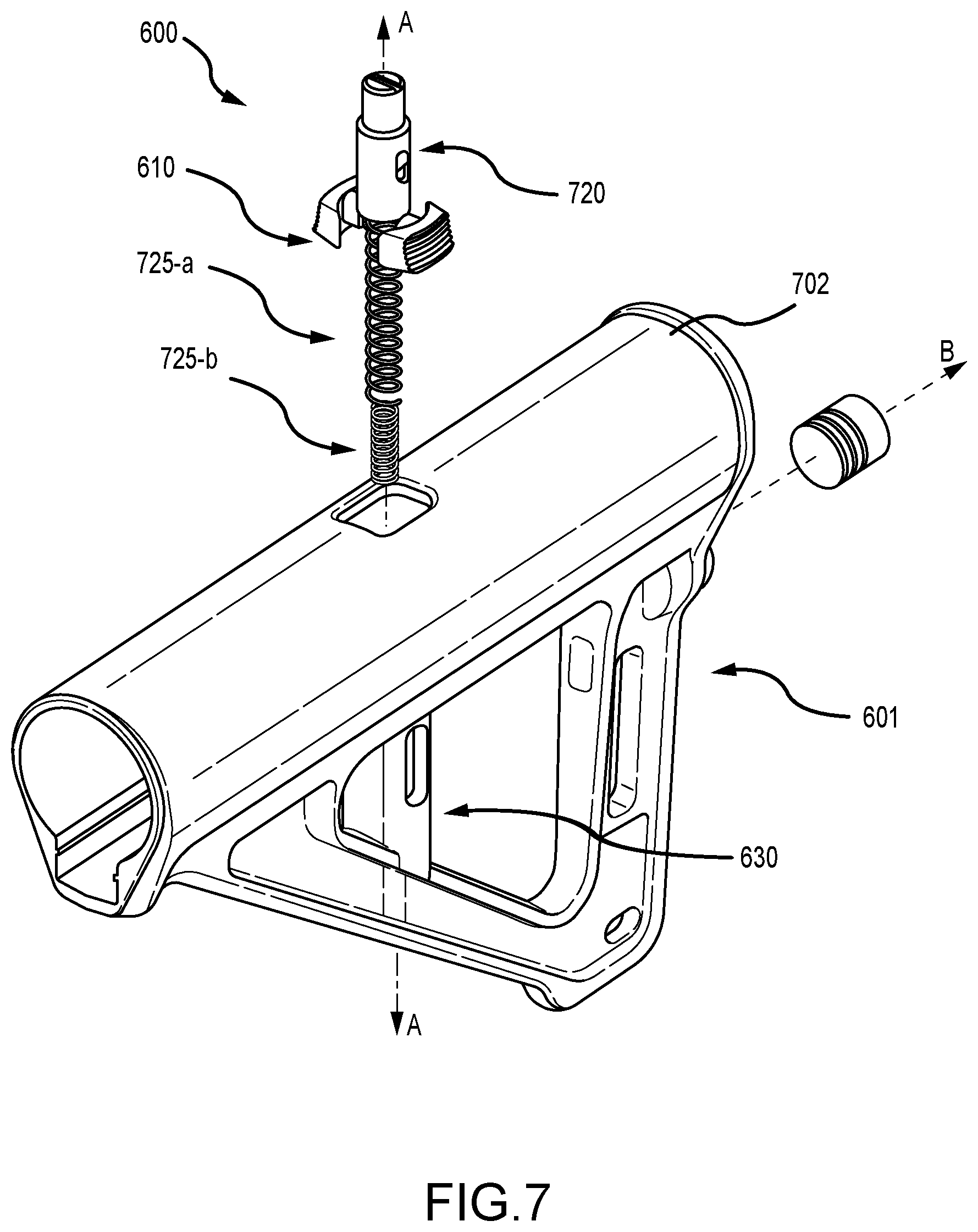 Patent US12332016 Figure 7 – Firearm stock or arm brace