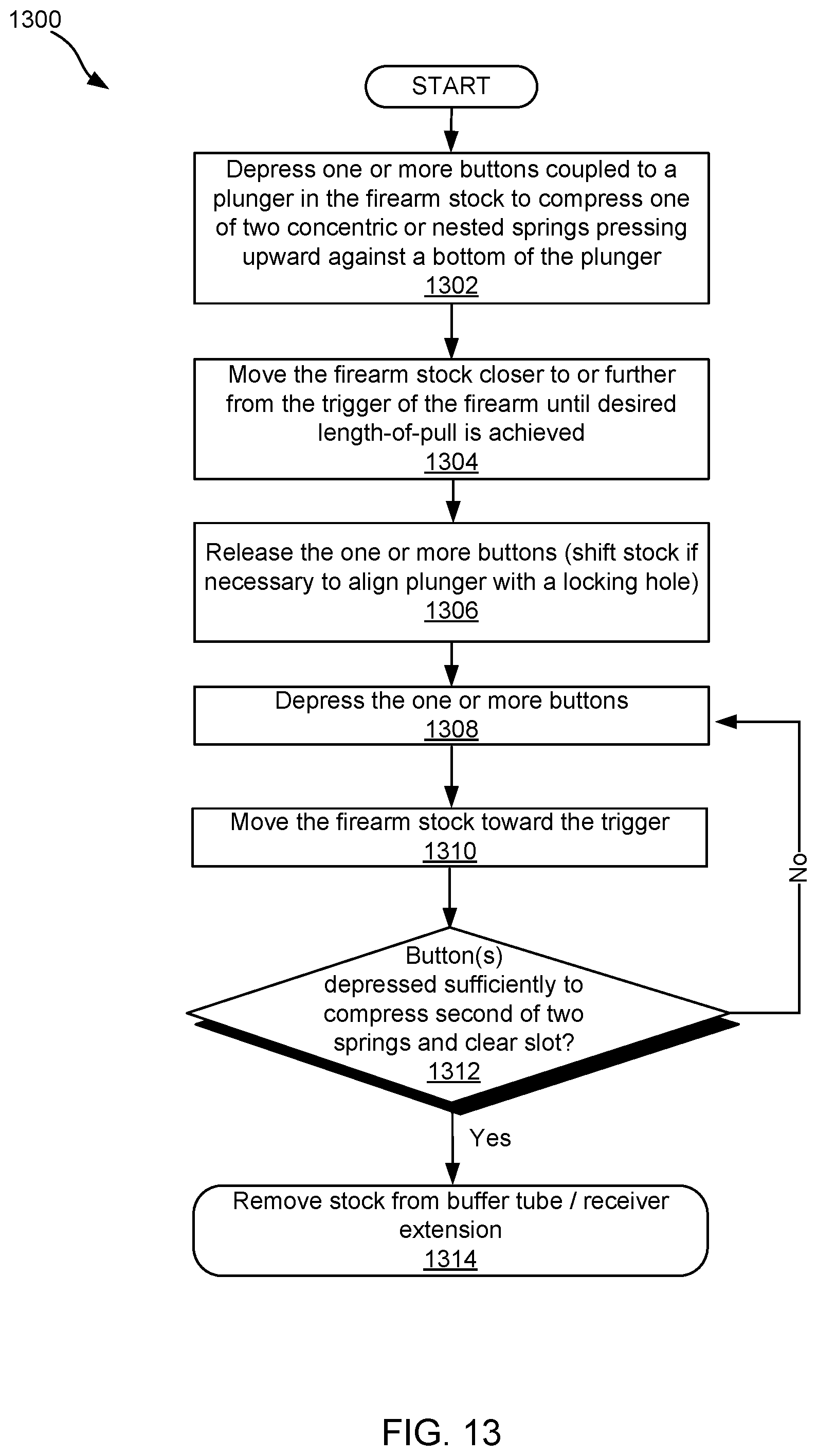 Patent US12332016 Figure 13 – Firearm stock or arm brace