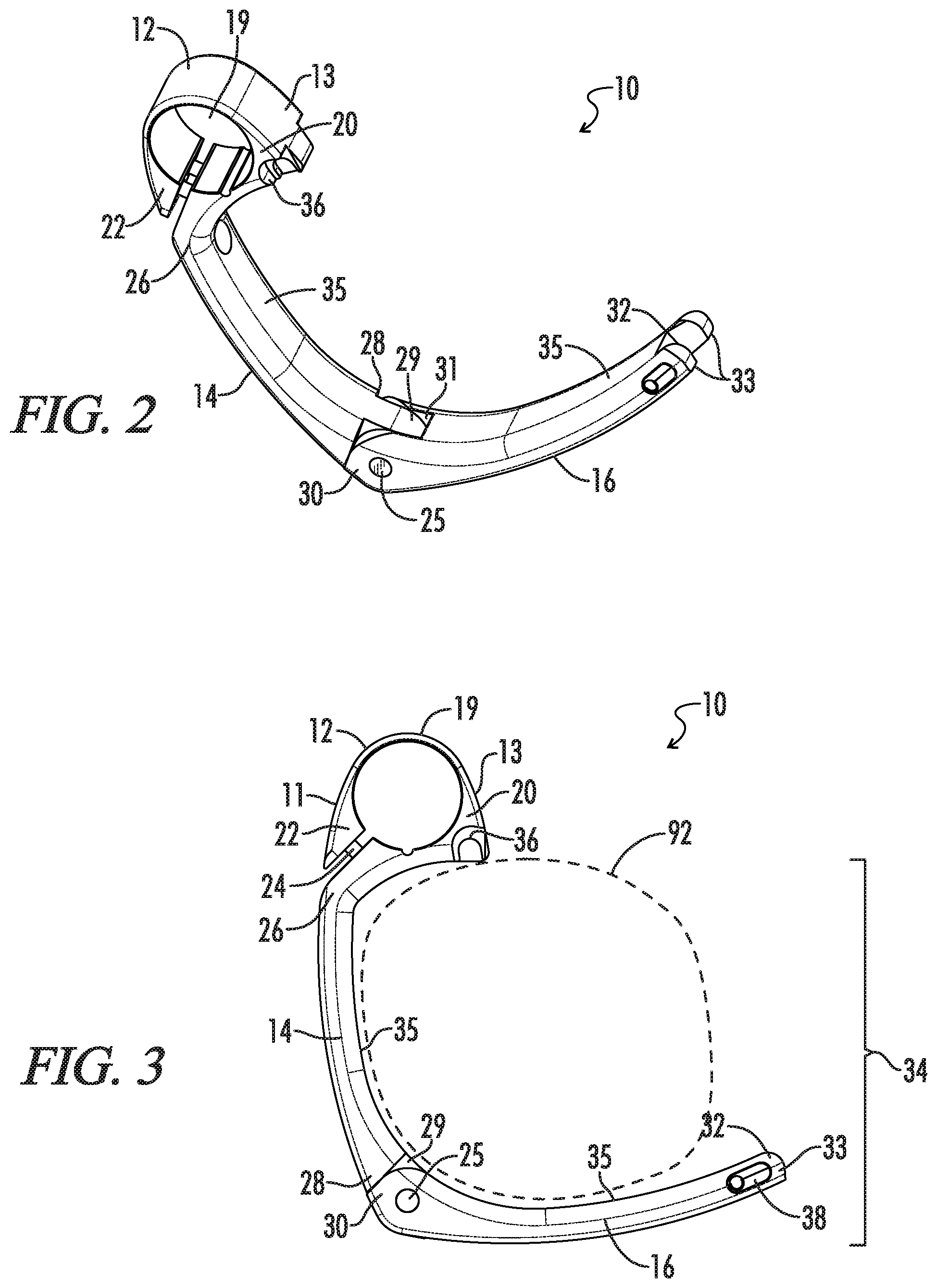 Patent US12332017 Figure 2 – Handgun brace
