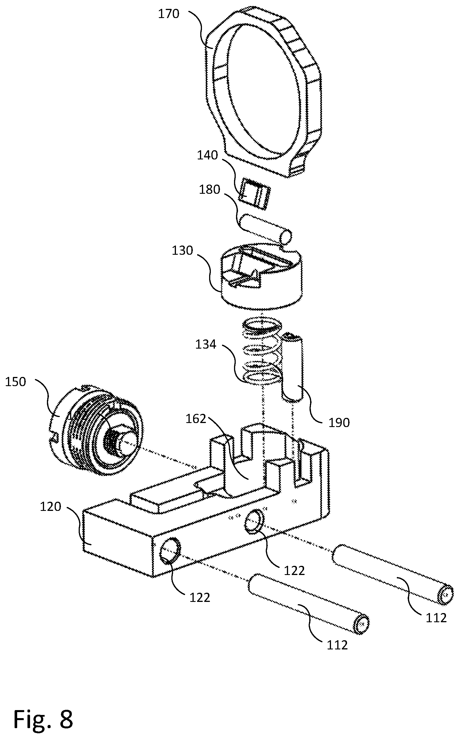 Patent US12332019 Figure 8 – Adjustable target sight