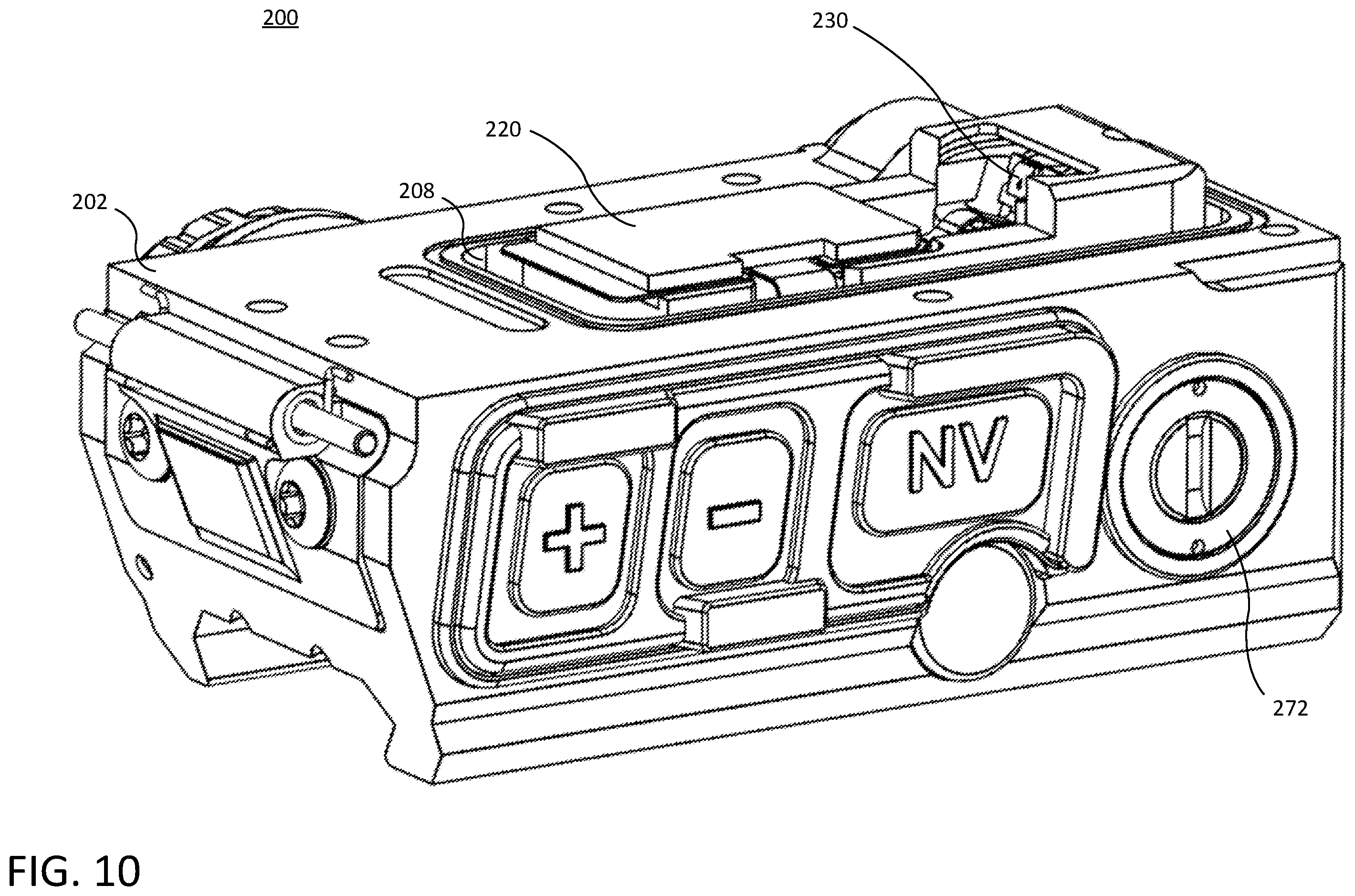 Patent US12332019 Figure 10 – Adjustable target sight