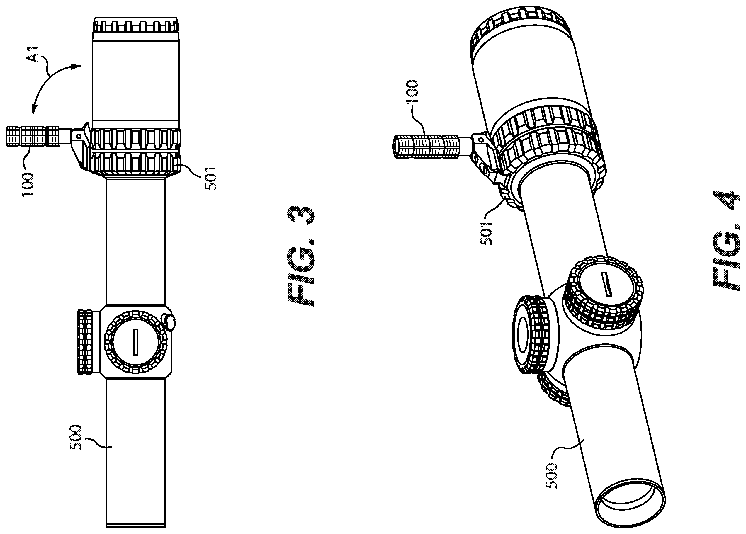 Patent US12332020 Figure 2 – Throw lever for a magnification ring of an optical sight