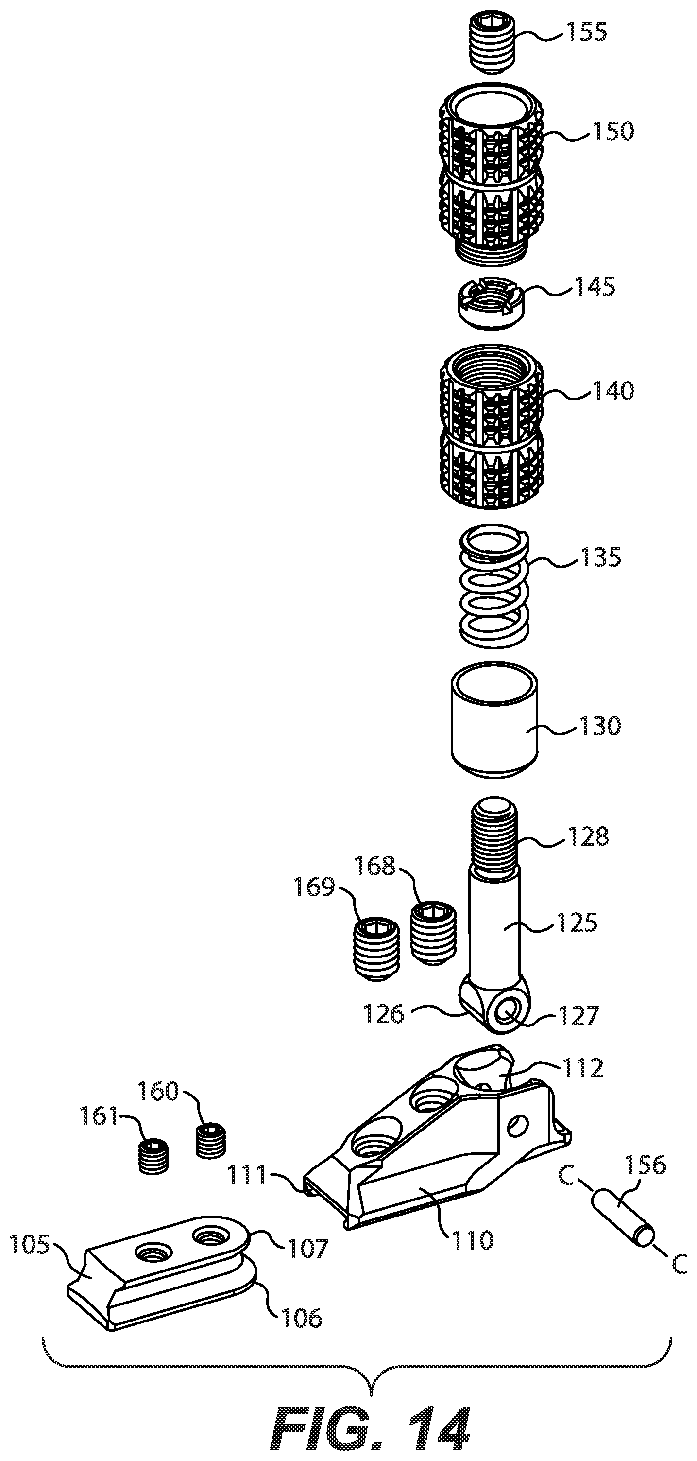 Patent US12332020 Figure 7 – Throw lever for a magnification ring of an optical sight