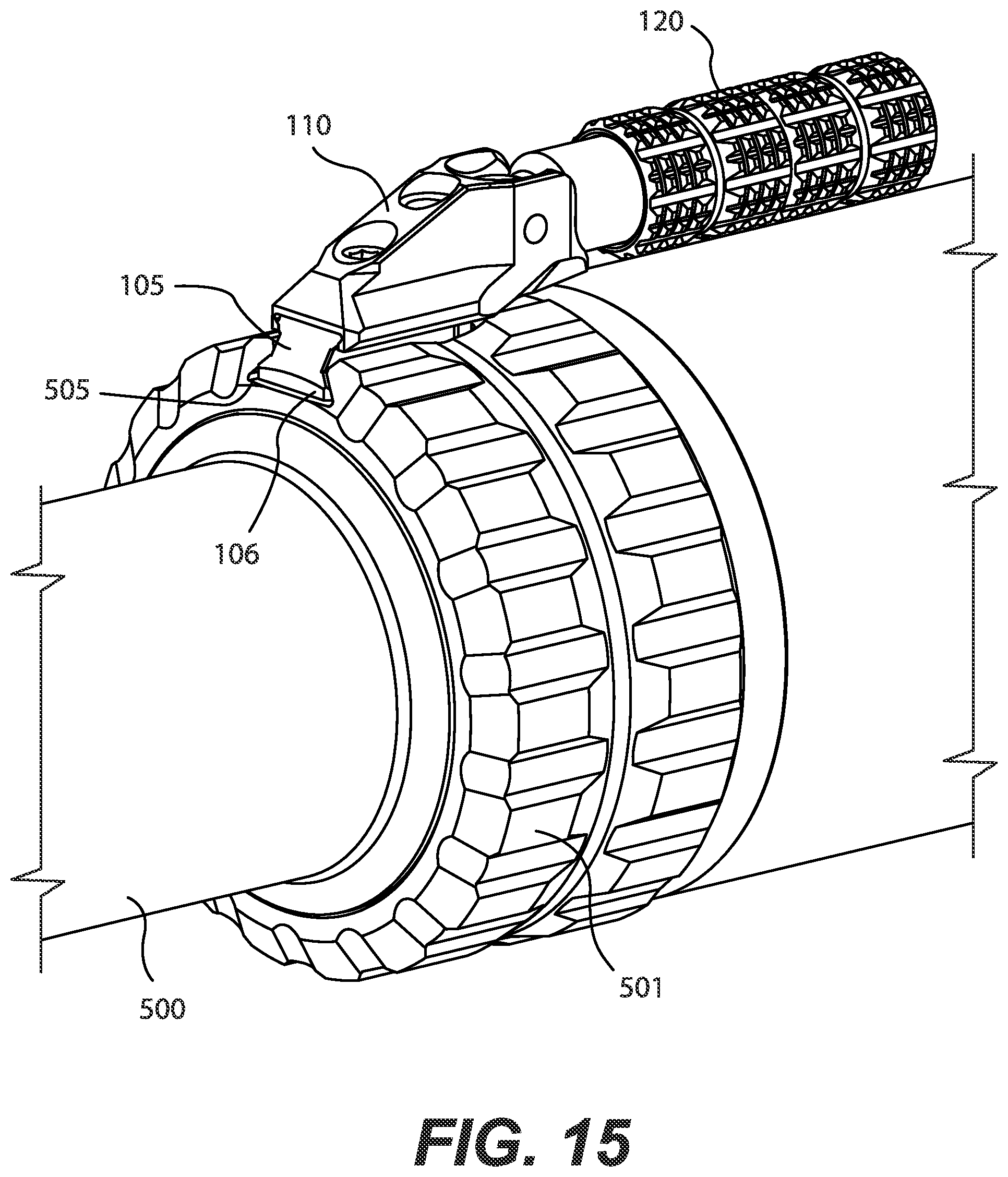 Patent US12332020 Figure 8 – Throw lever for a magnification ring of an optical sight