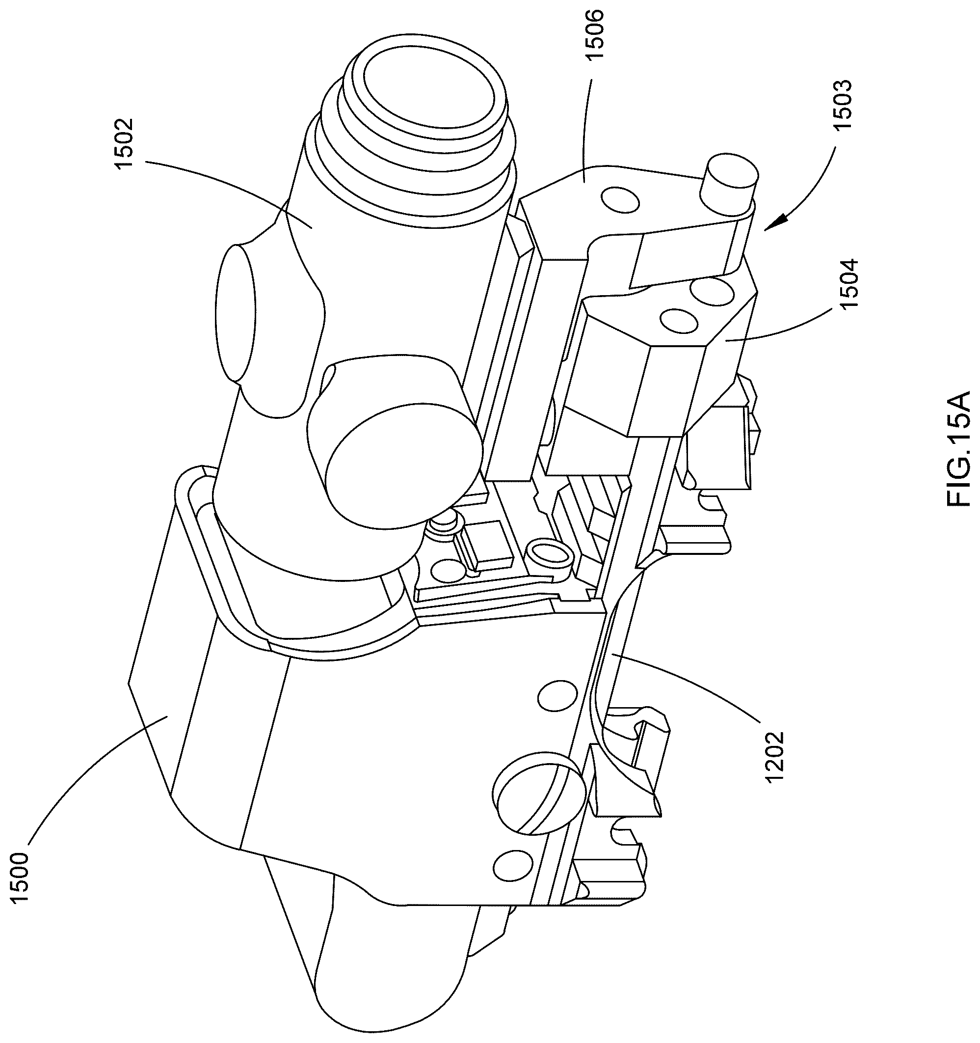 Patent US12332022 Figure 15 – Optics mount and riser system for a firearm