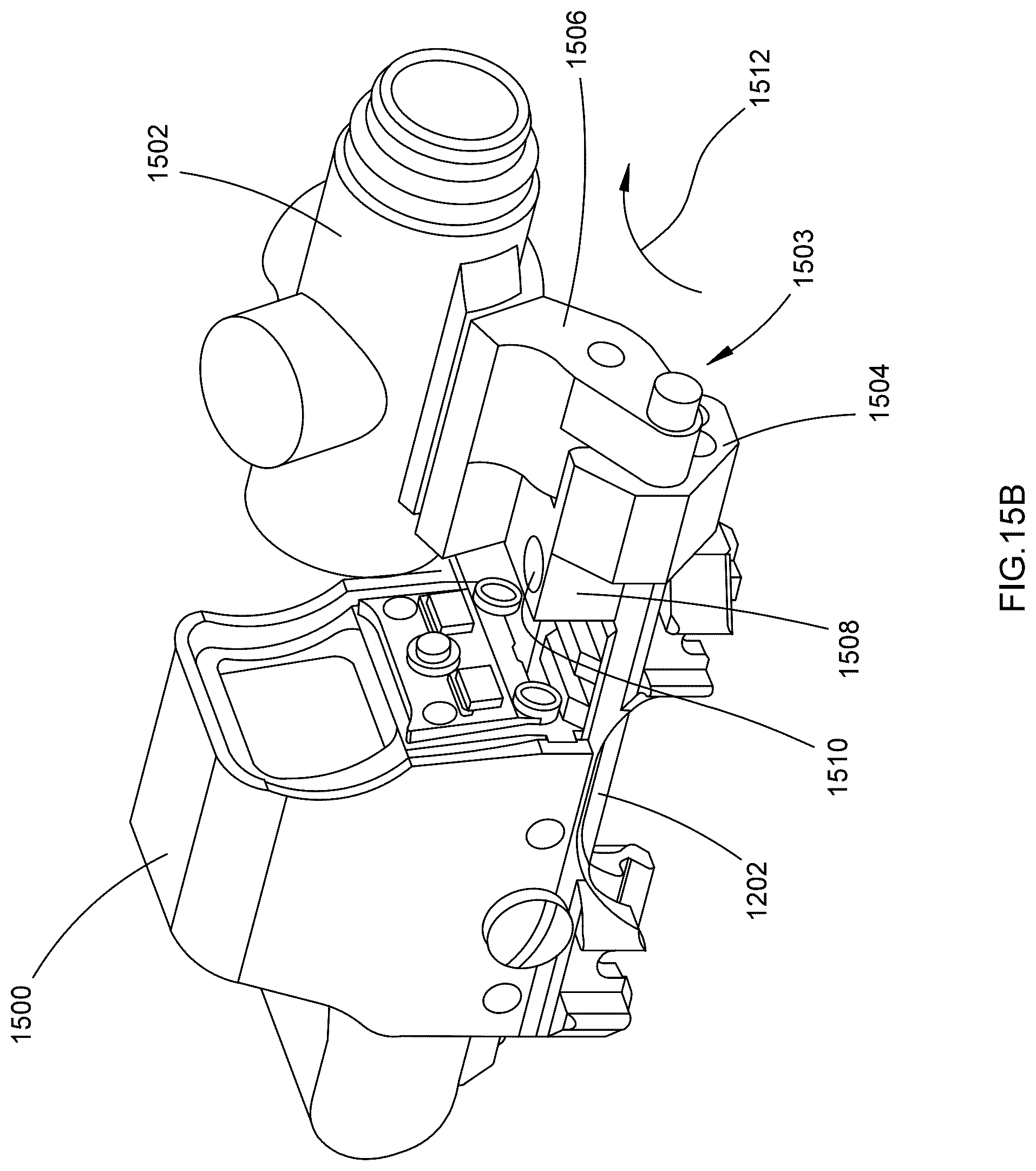 Patent US12332022 Figure 16 – Optics mount and riser system for a firearm