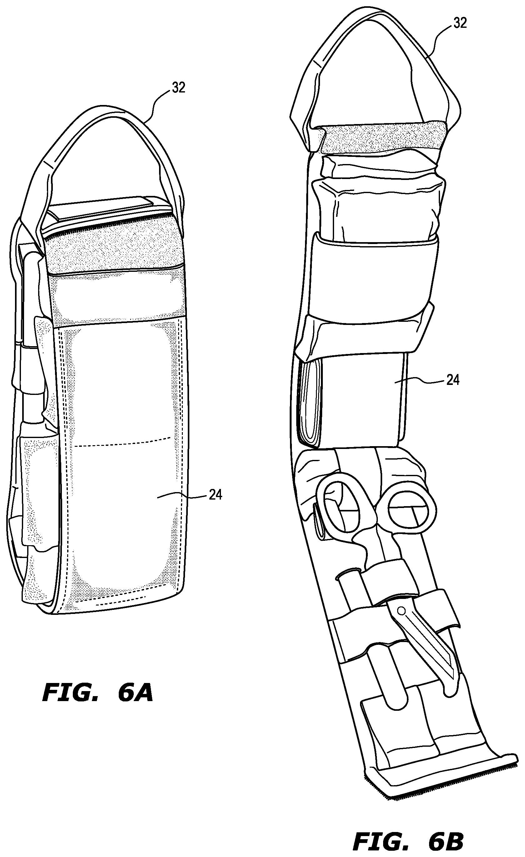 Patent US12332025 Figure 6 – Lumbar support pouch for ballistic vest